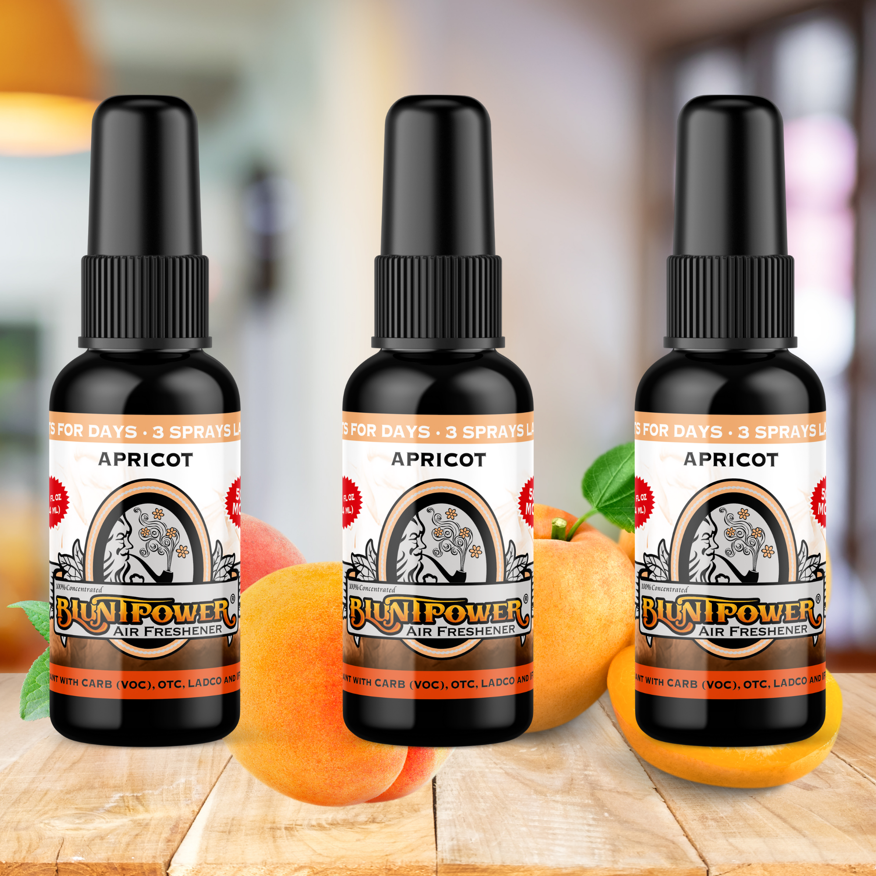 Apricot Spray Air Freshener Bundle (3 Pack) - BluntPower Air Freshener