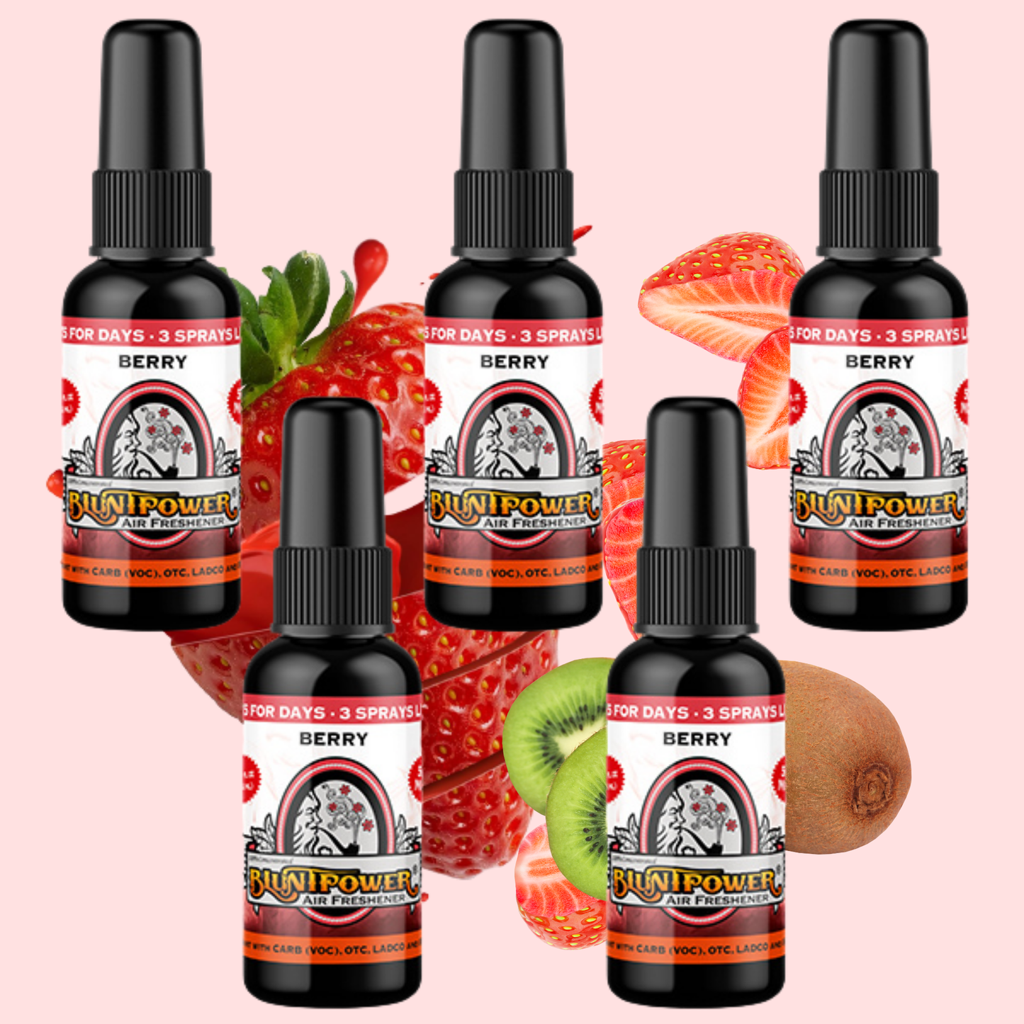 Berry Spray Air Freshener Bundle (5 Pack) - BluntPower Air Freshener