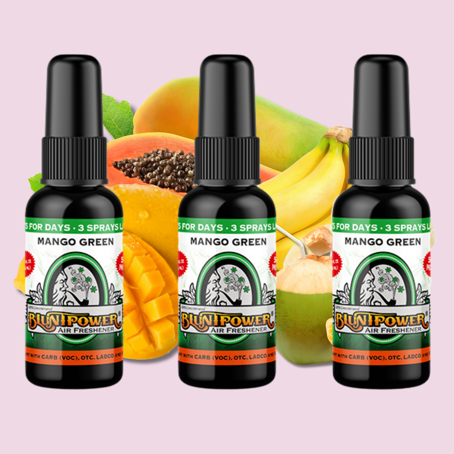 Mango Green Air Freshener Spray - BluntPower Air Freshener