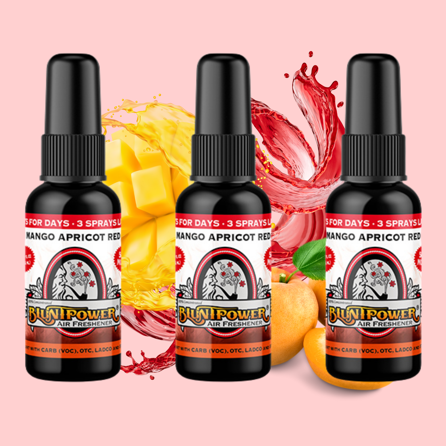 Mango Apricot Red Air Freshener Bundle (3 Pack) - BluntPower Air Freshener
