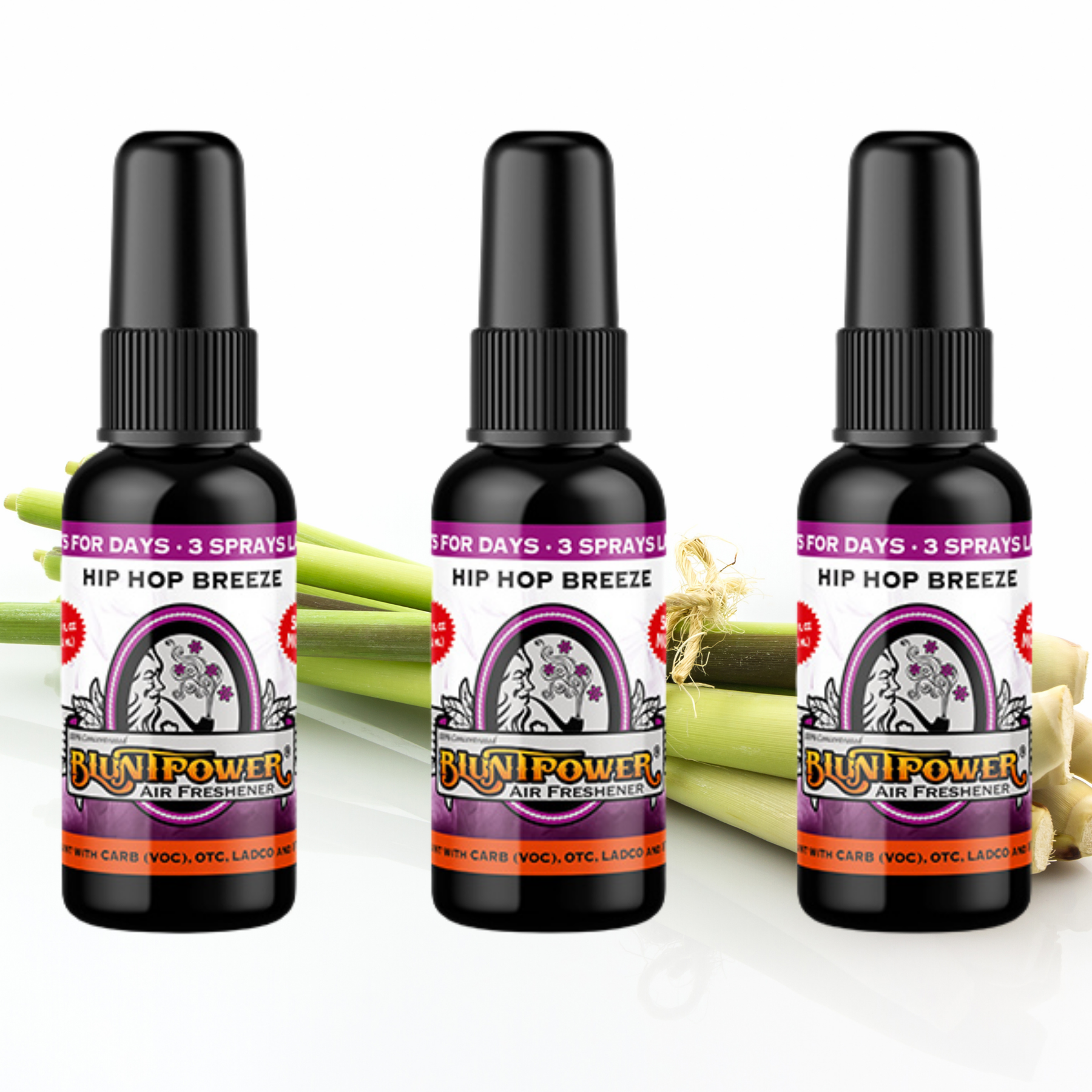Hip Hop Breeze Spray Air Freshener Bundle (3 Pack) - BluntPower Air Freshener