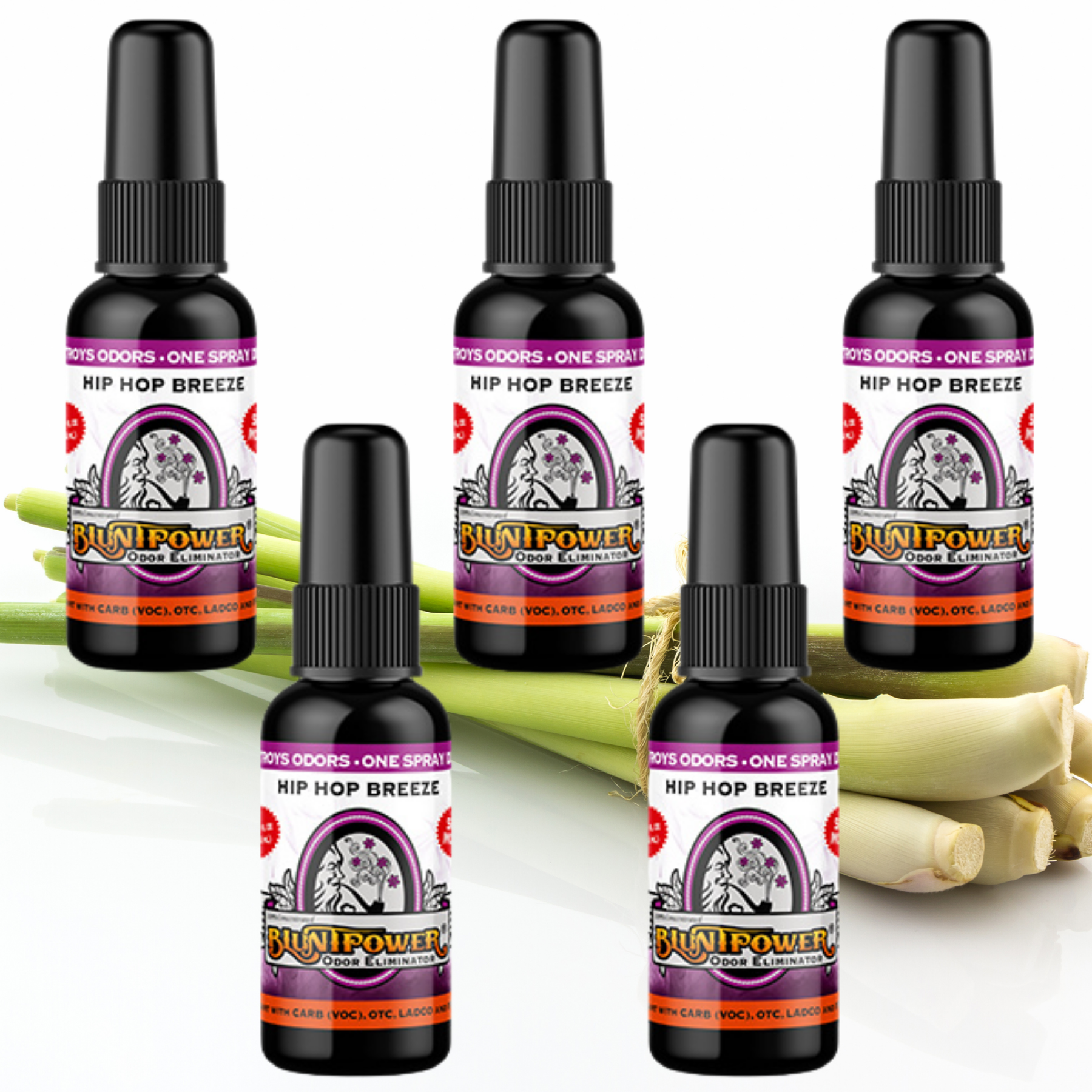 Hip Hop Breeze Spray Air Freshener Bundle (5 Pack) - BluntPower Air Freshener
