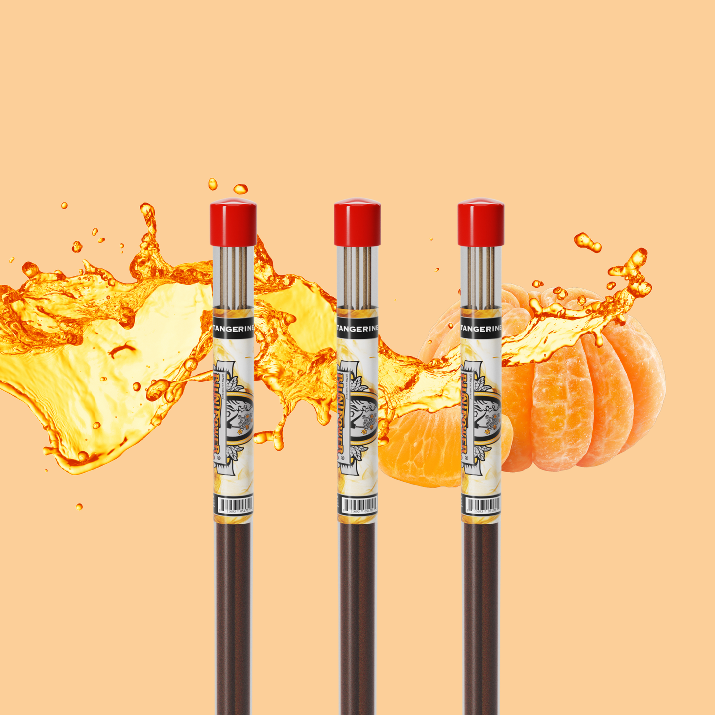 Tangerine Long Incense Sticks - BluntPower Air Freshener