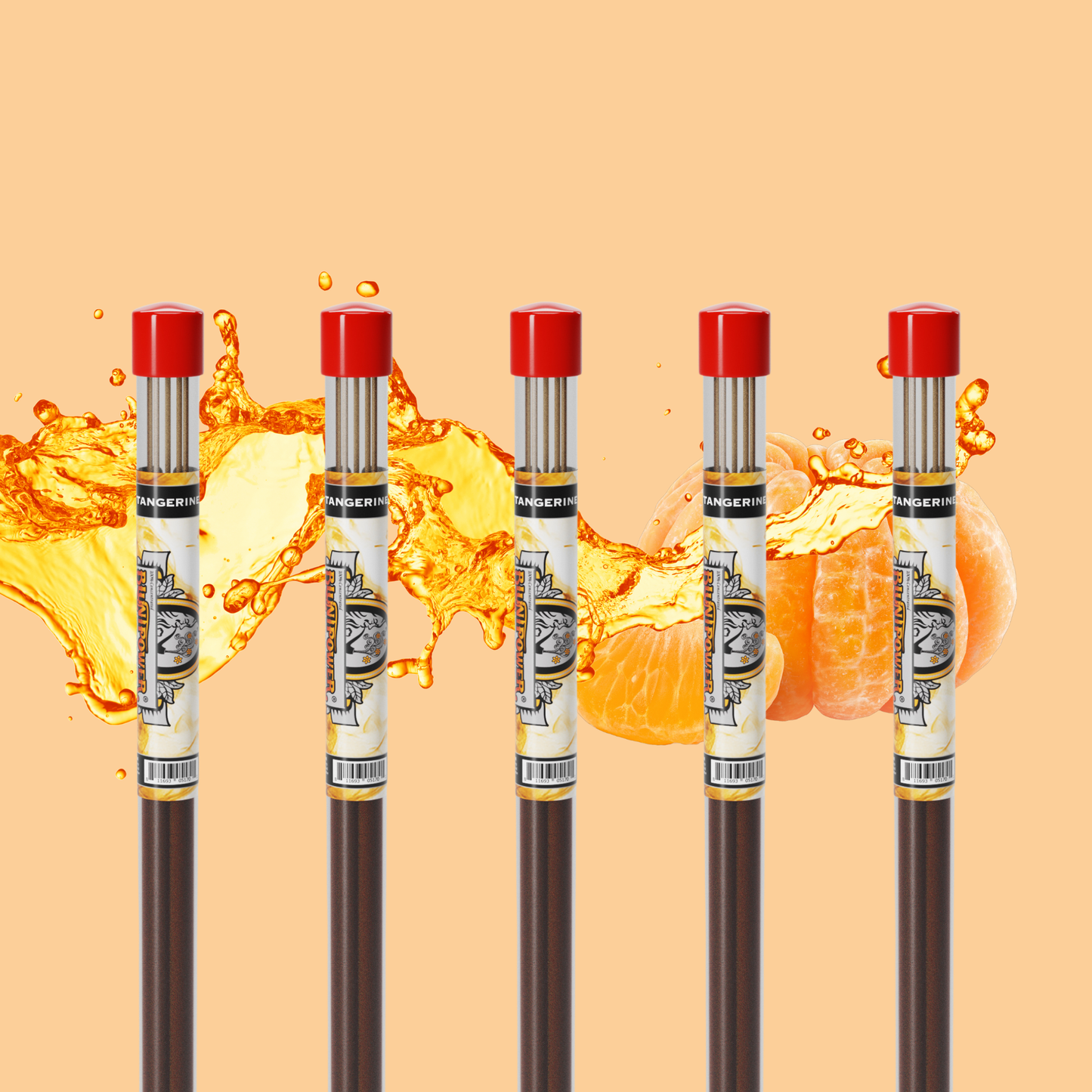 Tangerine Long Incense Sticks - BluntPower Air Freshener
