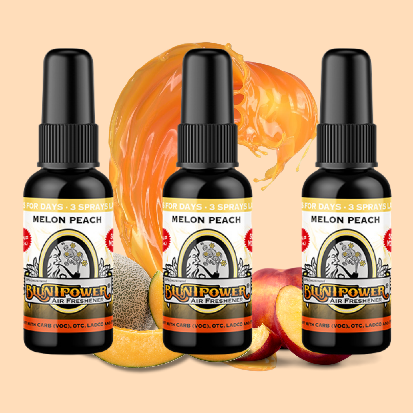 Melon Peach Air Freshener Bundle (3 Pack) - BluntPower Air Freshener