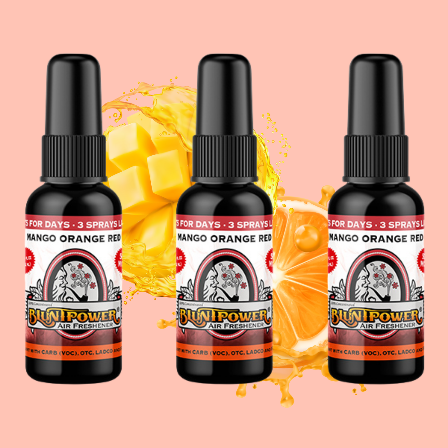 Mango Orange Red Air Freshener Bundle (3 Pack) - BluntPower Air Freshener