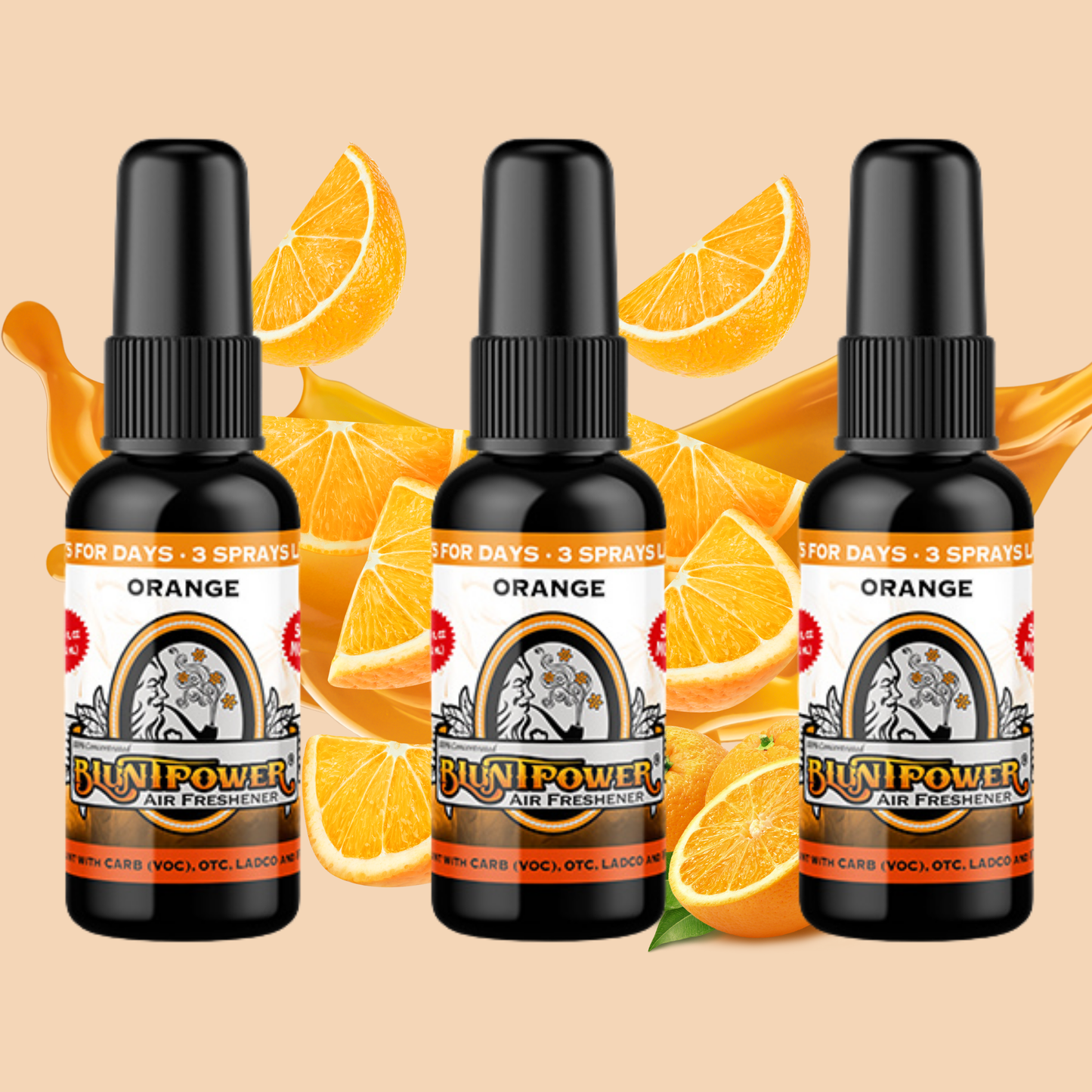 Orange Air Freshener Spray - BluntPower Air Freshener