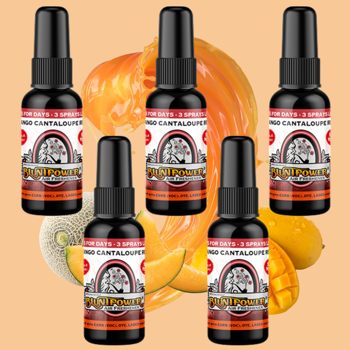 Mango Cantaloupe Red Air Freshener Spray - BluntPower Air Freshener