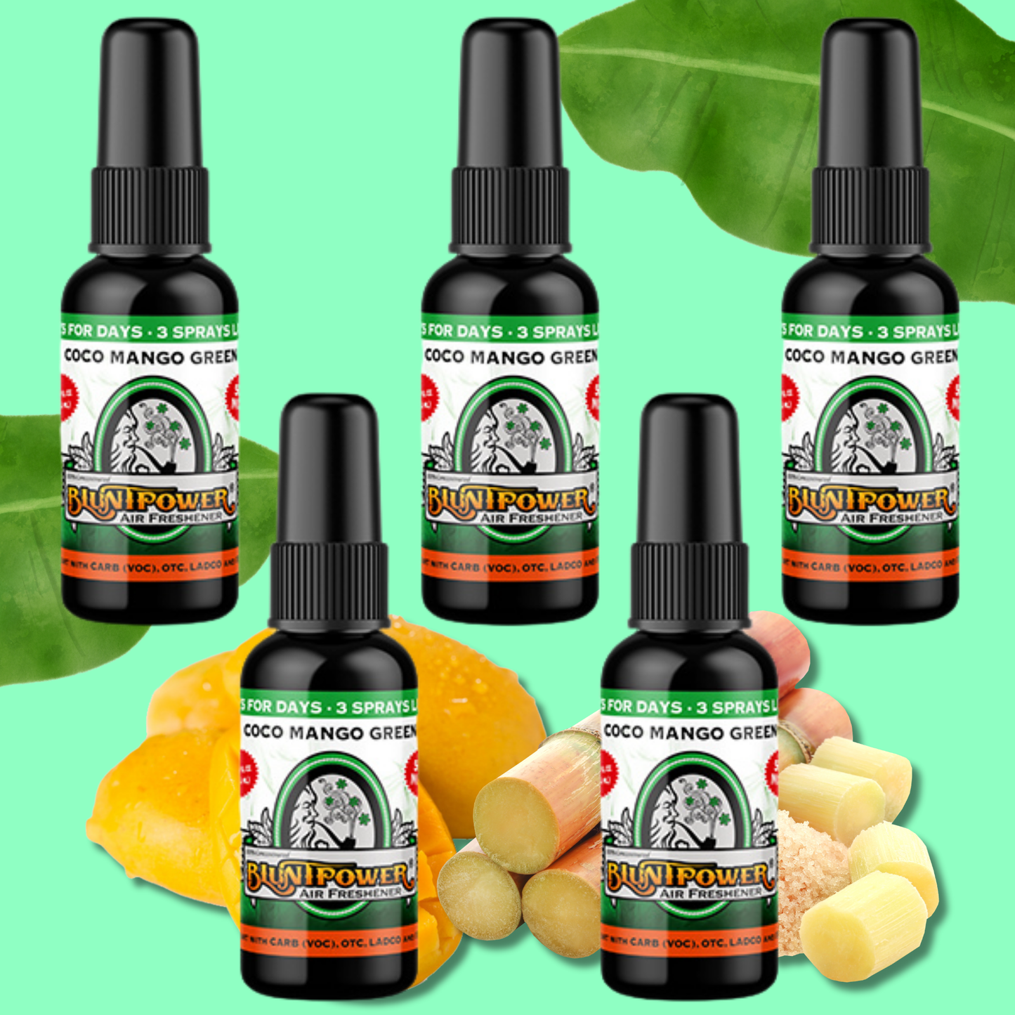 Coco Mango Green Air Freshener Spray - BluntPower Air Freshener