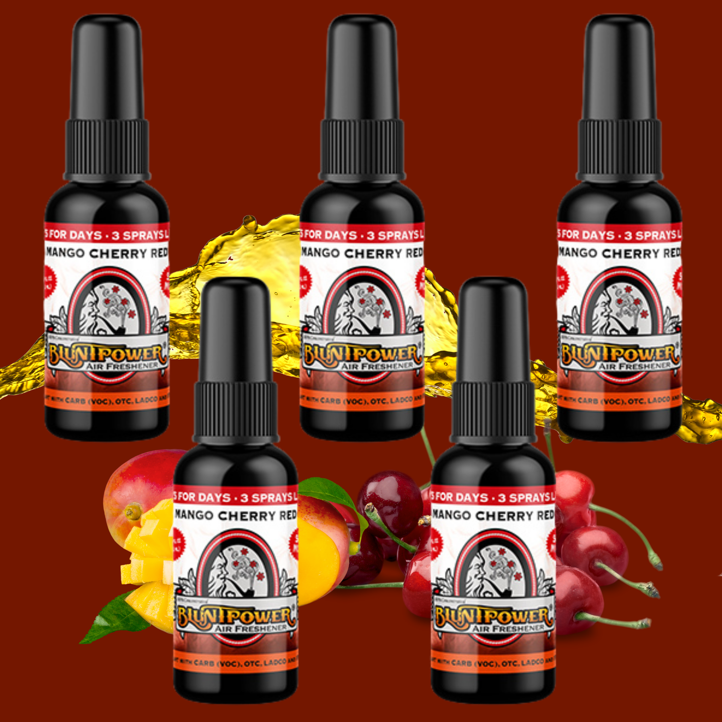 Mango Cherry Red Air Freshener Spray - BluntPower Air Freshener
