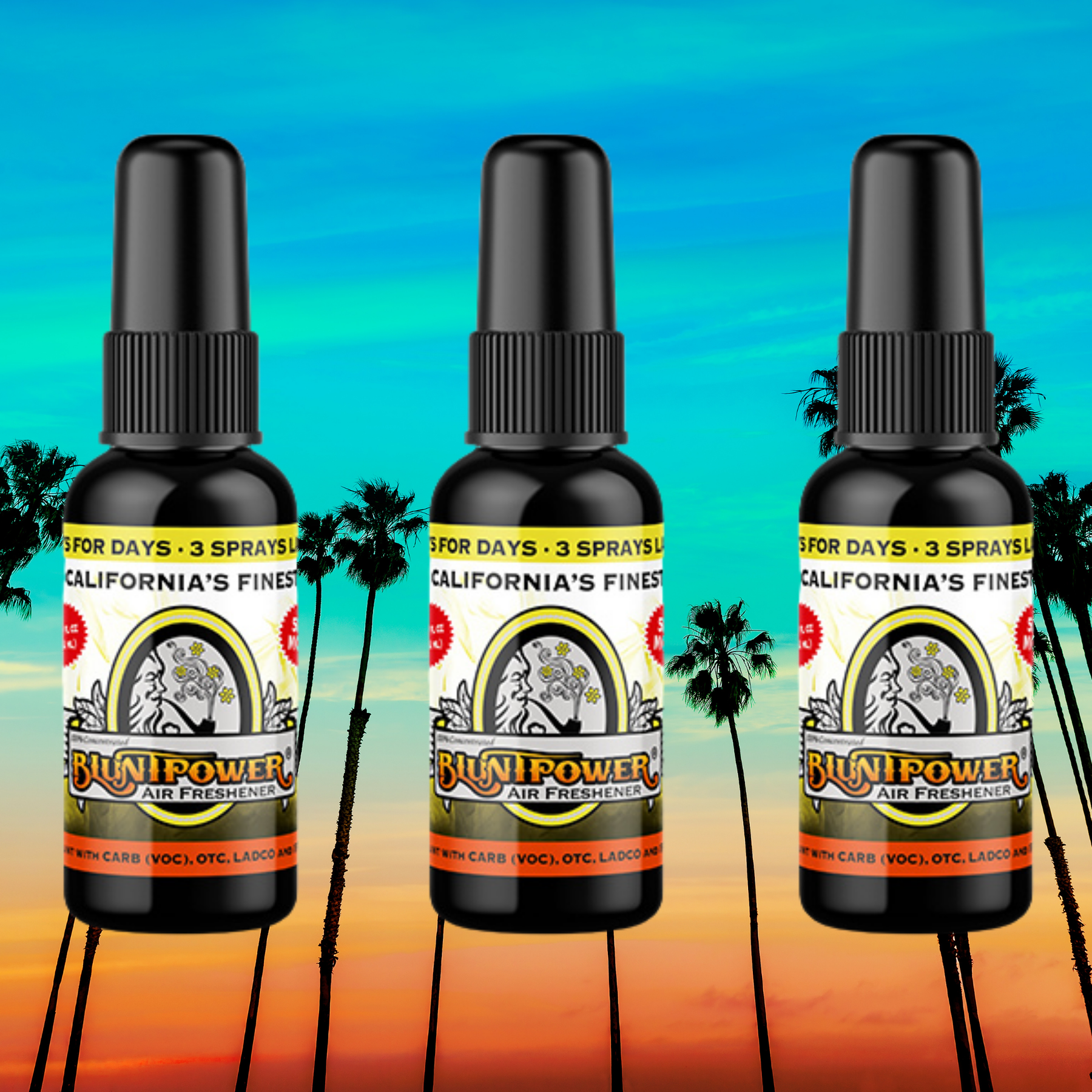 California Finest Spray Air Freshener Bundle (3 Pack) - BluntPower Air Freshener
