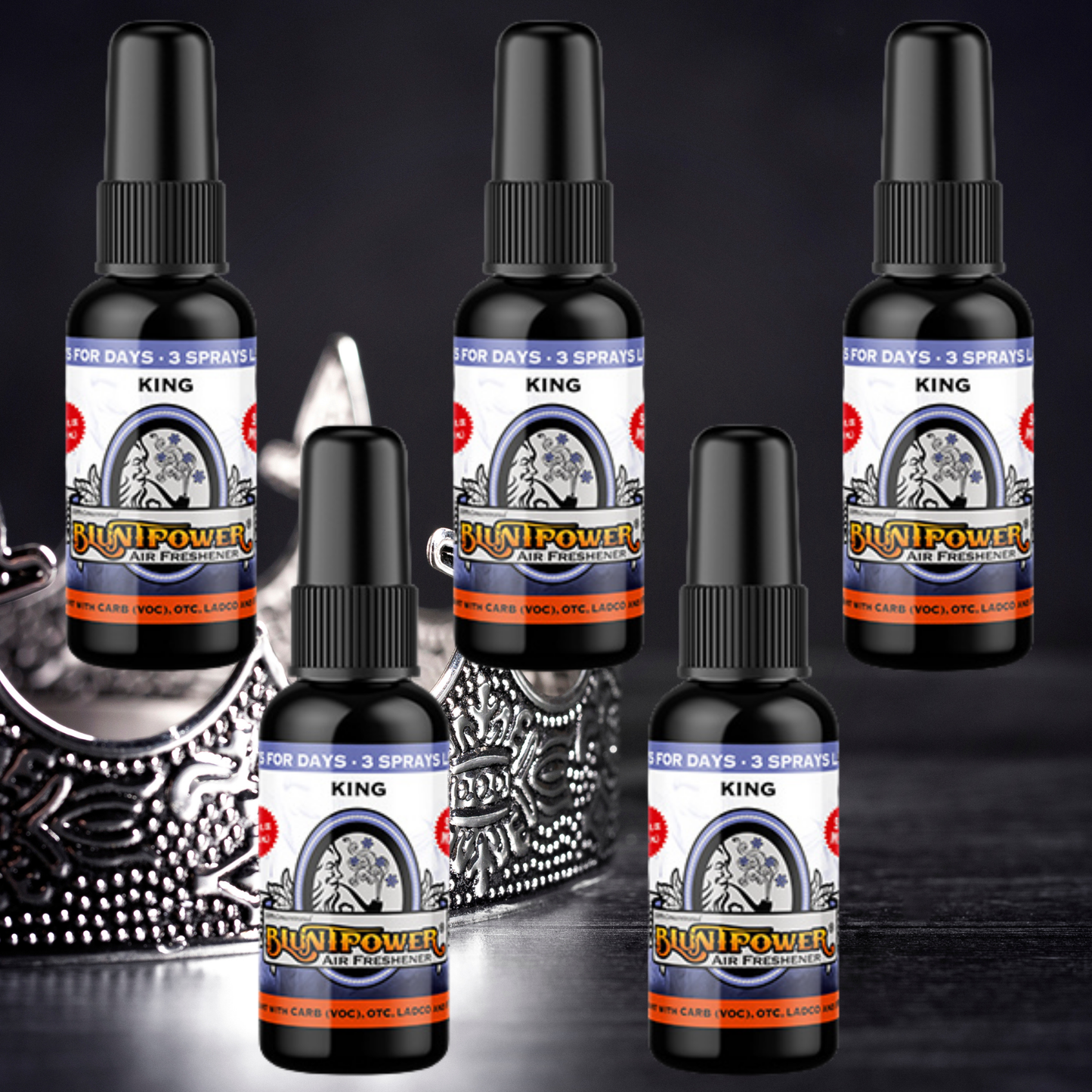 King Spray Air Freshener Bundle (5 Pack) - BluntPower Air Freshener