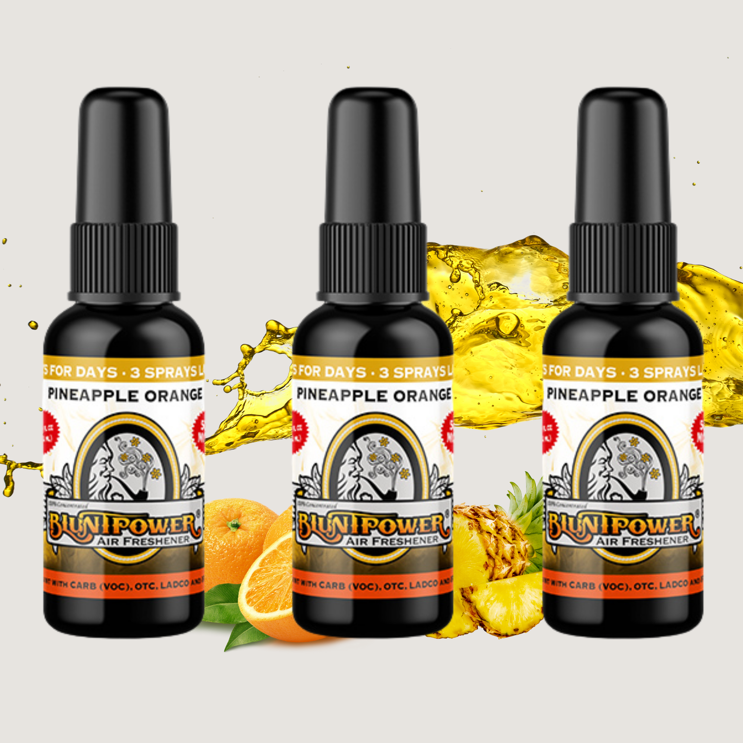 Pineapple Orange Air Freshener Bundle (3 Pack) - BluntPower Air Freshener