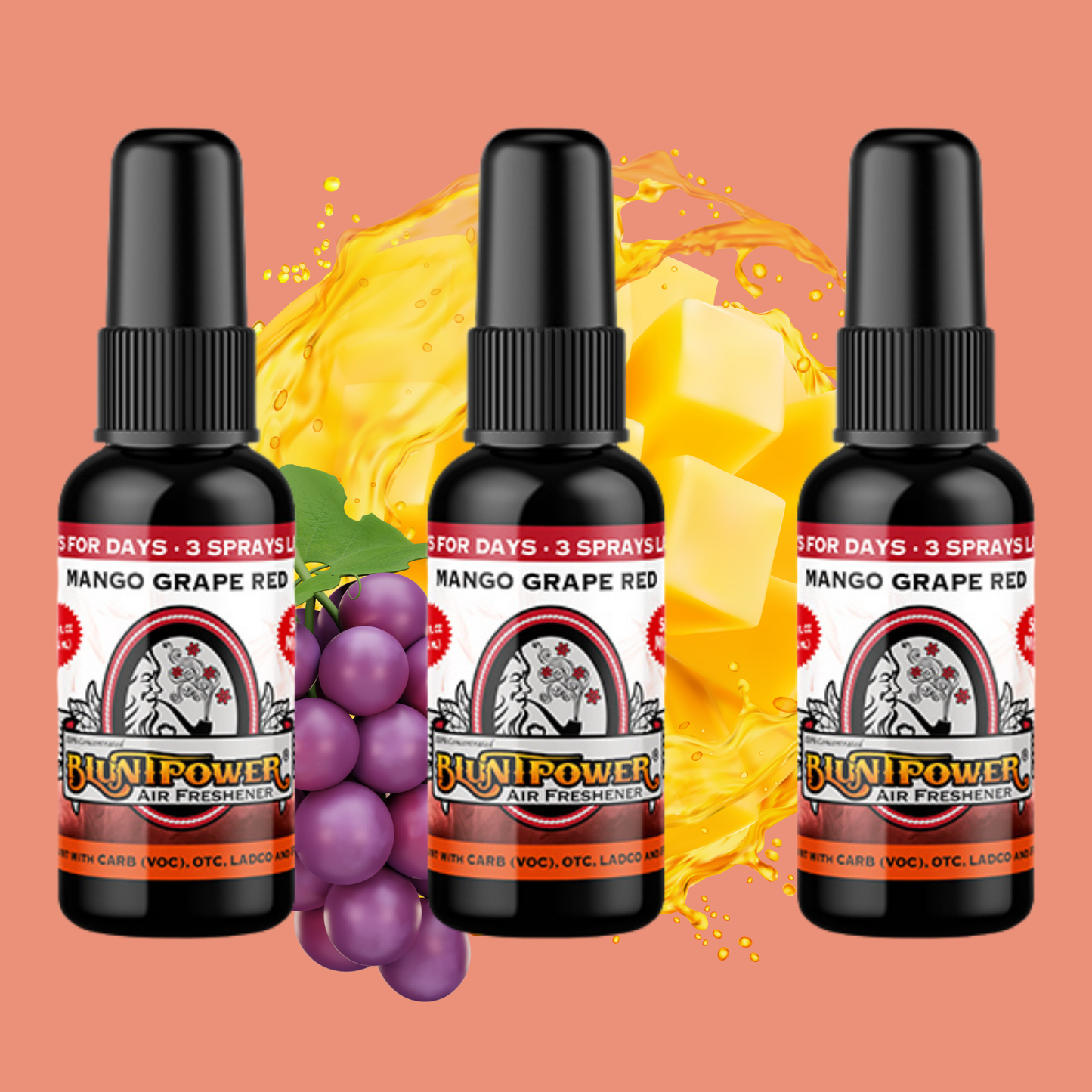 Mango Grape Red Air Freshener Spray - BluntPower Air Freshener