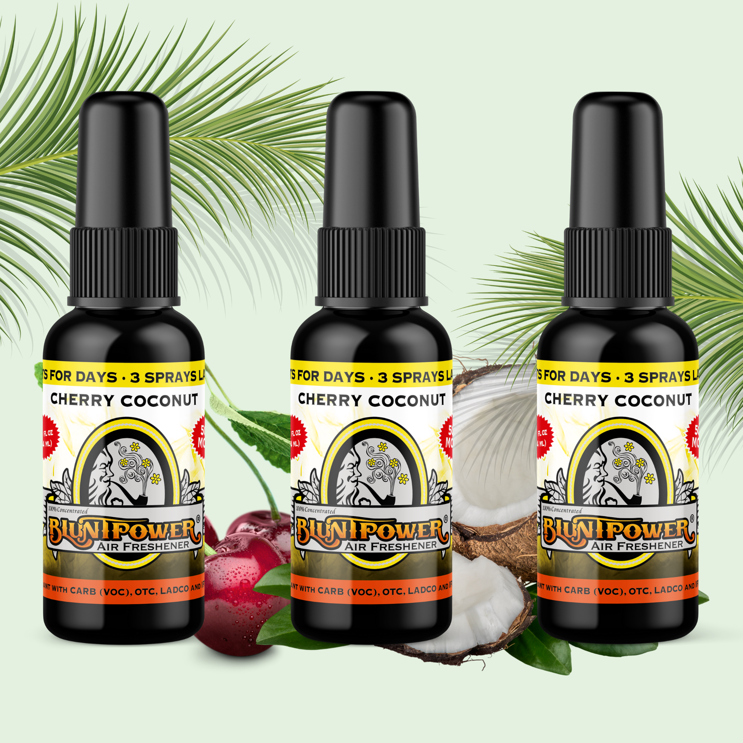 Cherry Coconut Spray Air Freshener Bundle (3 Pack) - BluntPower Air Freshener