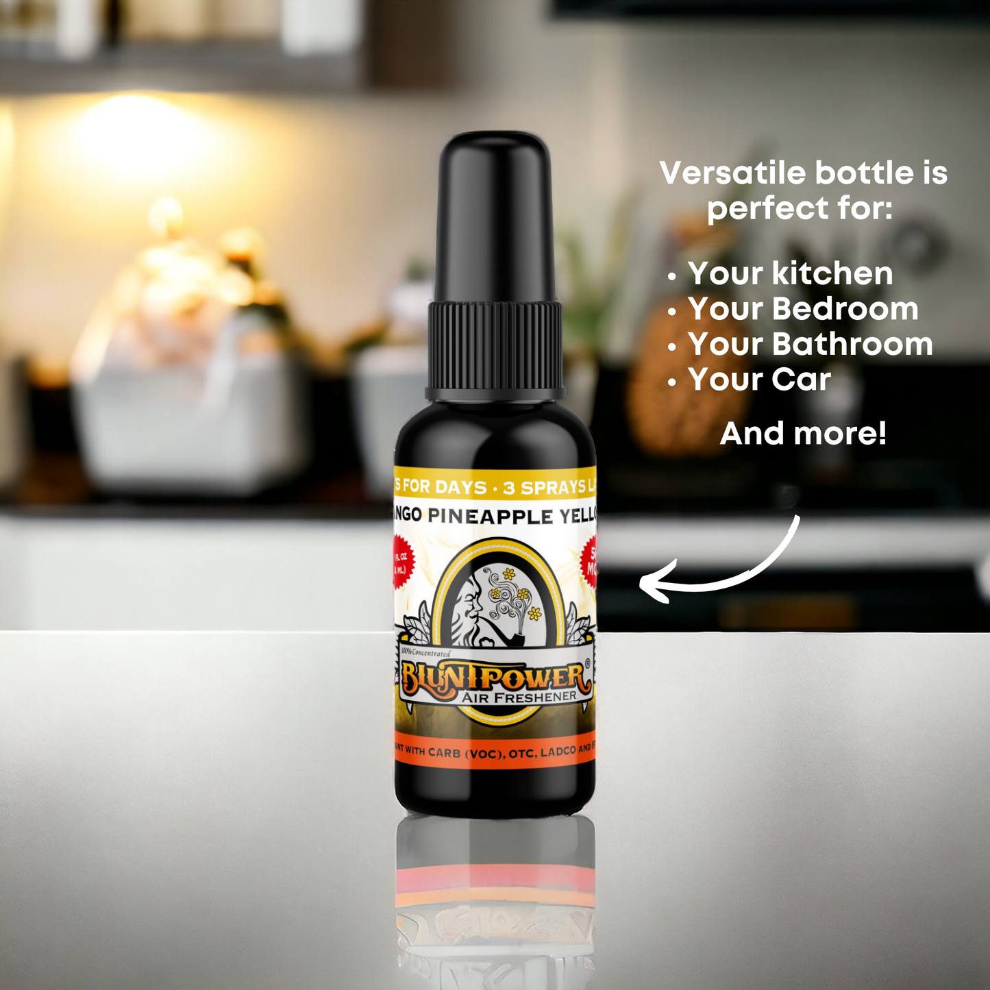 Mango Pineapple Yellow Air Freshener Spray - BluntPower Air Freshener