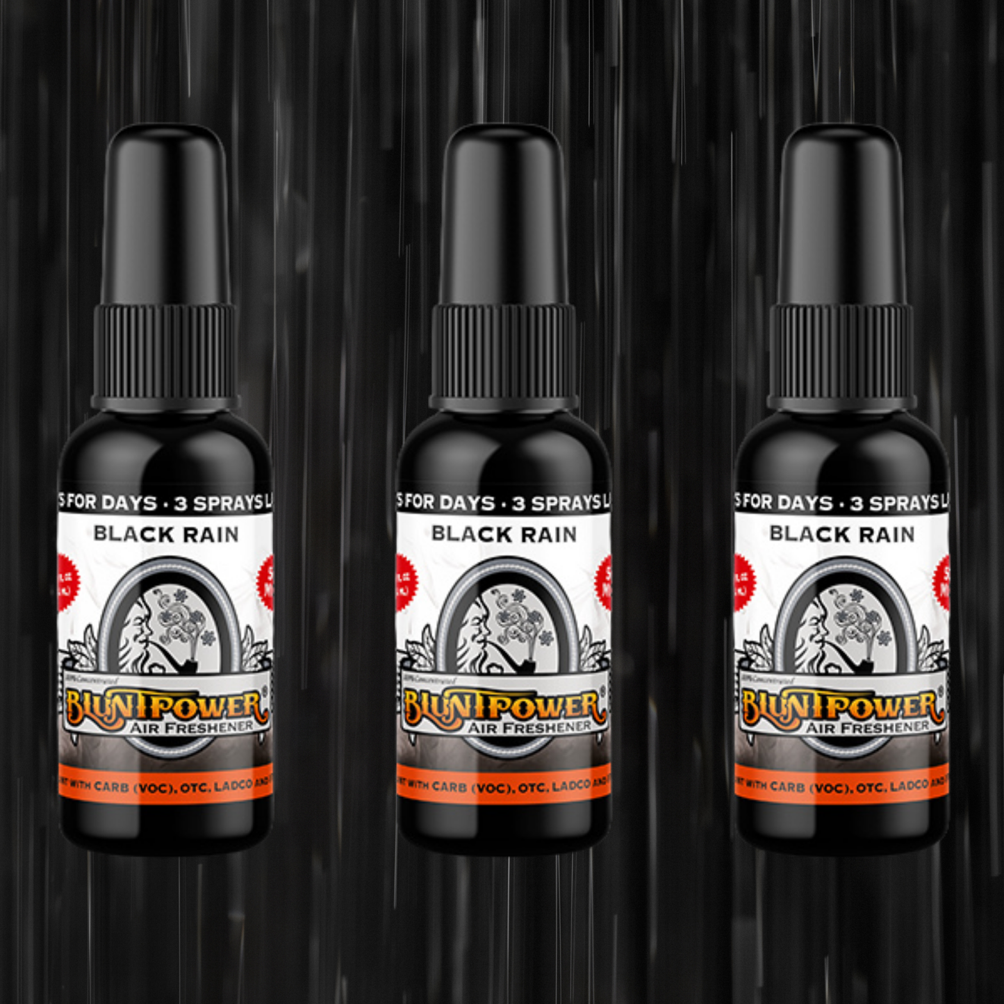 Black Rain Odor Eliminator Spray - BluntPower Air Freshener
