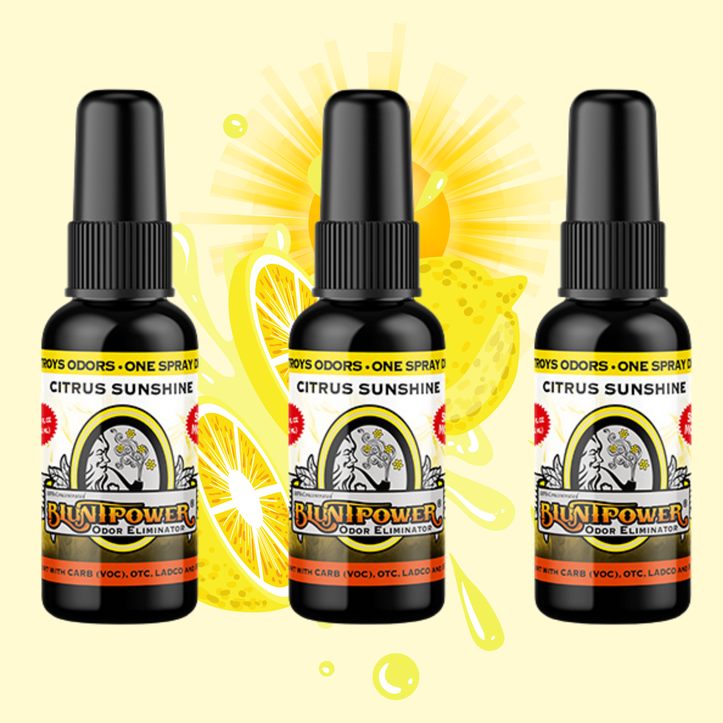 Citrus Sunshine Odor Eliminator Spray - BluntPower Air Freshener
