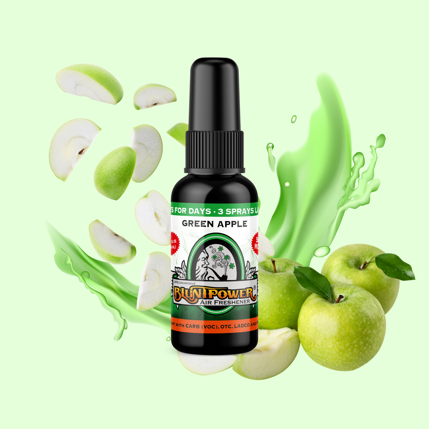 Green Apple Air Freshener Spray - BluntPower Air Freshener