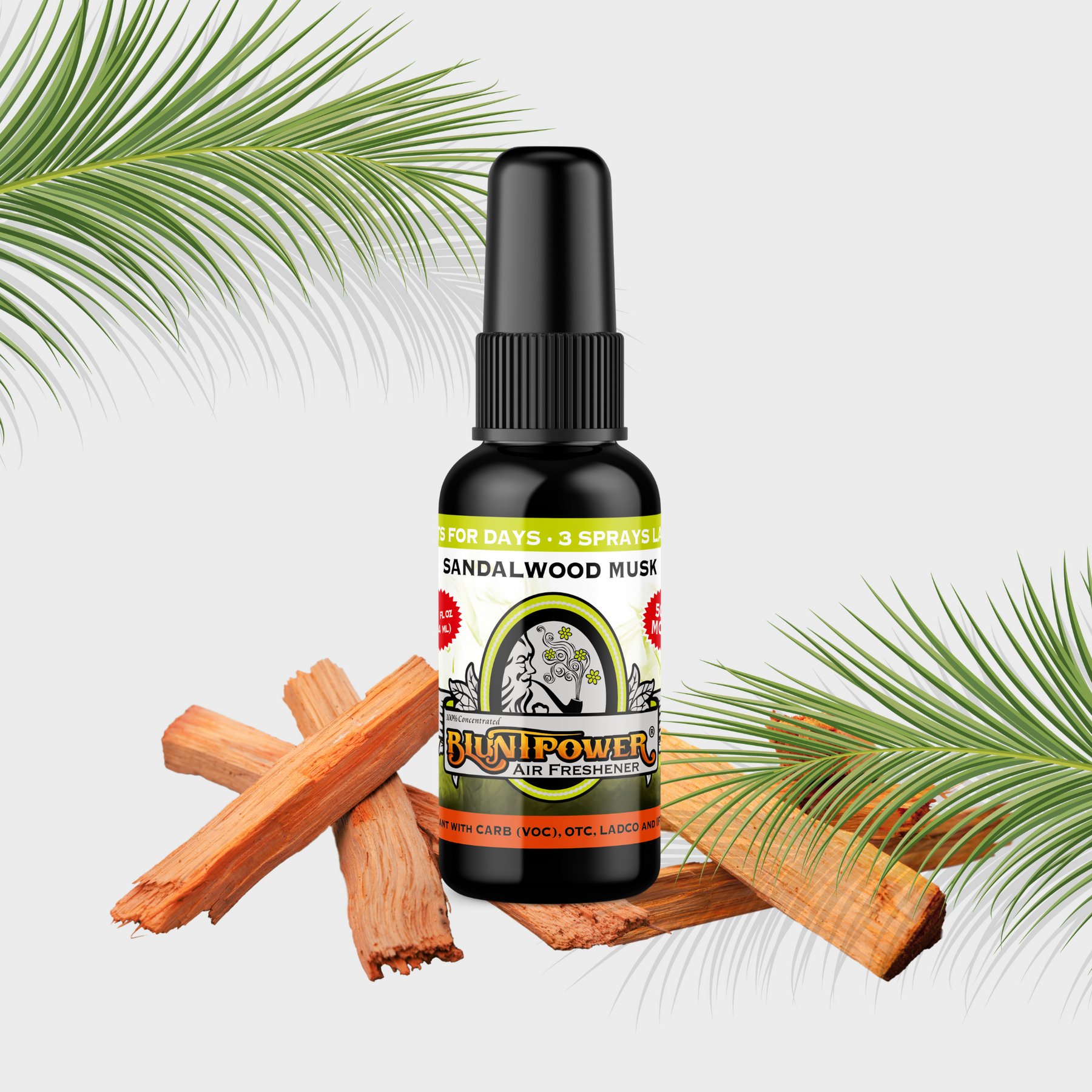 Sandalwood & Musk Air Freshener Spray - BluntPower Air Freshener