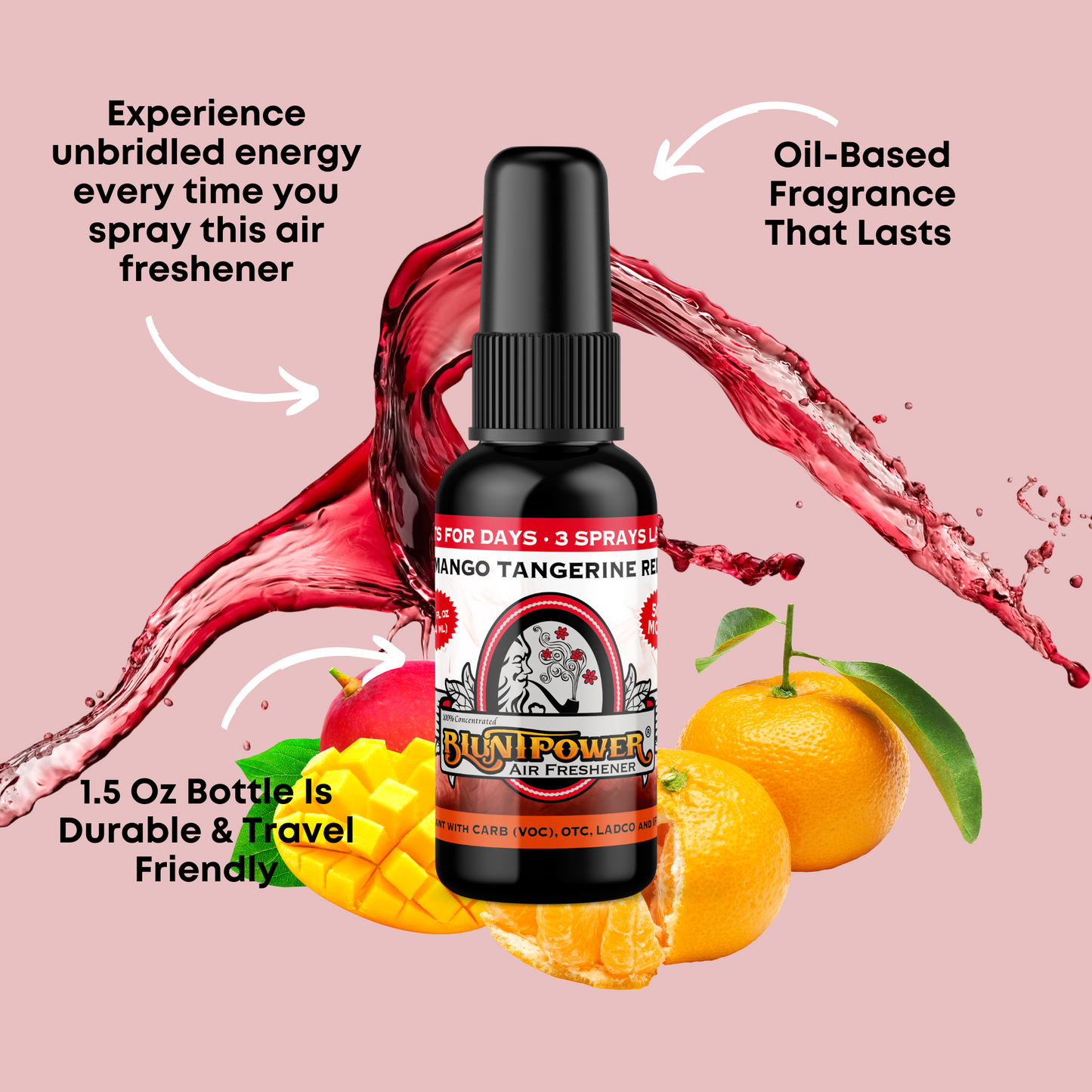 Mango Tangerine Red Air Freshener Spray - BluntPower Air Freshener