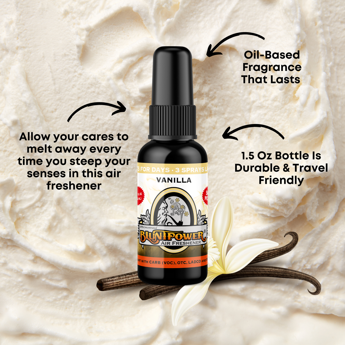 Vanilla Air Freshener Spray - BluntPower Air Freshener