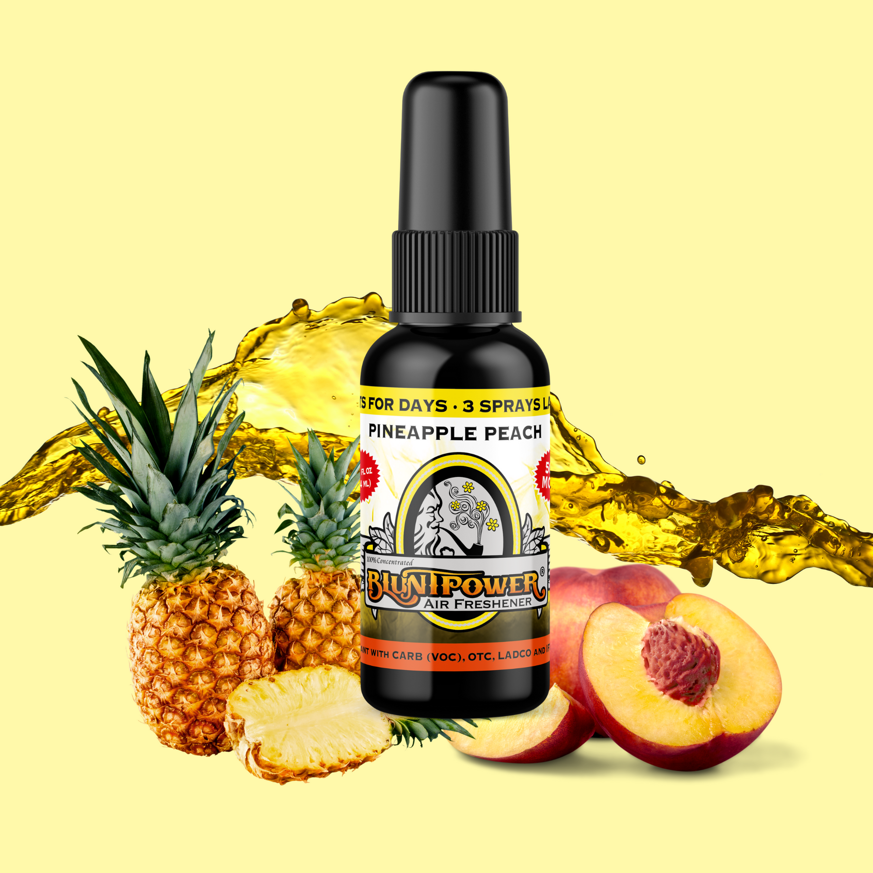 Pineapple Peach Air Freshener Spray - BluntPower Air Freshener
