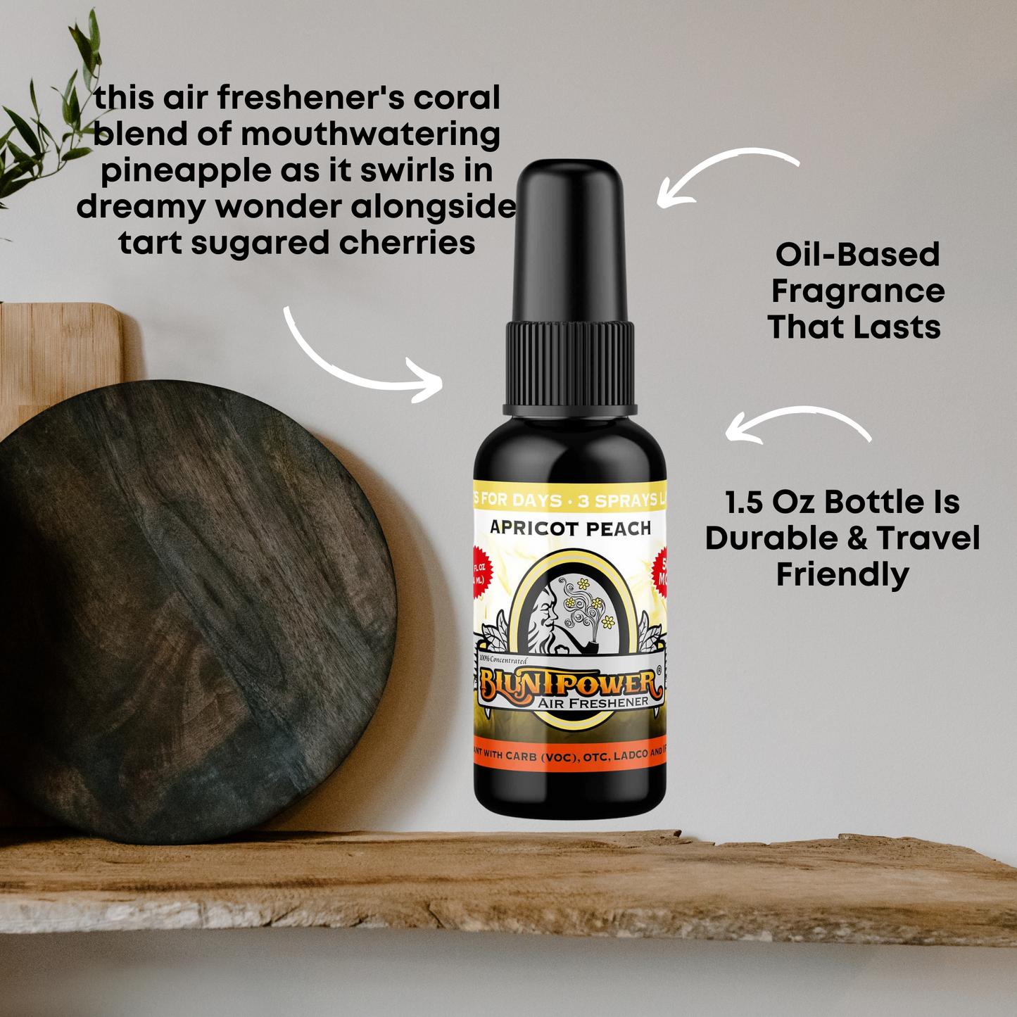 Apricot Peach Air Freshener Spray - BluntPower Air Freshener