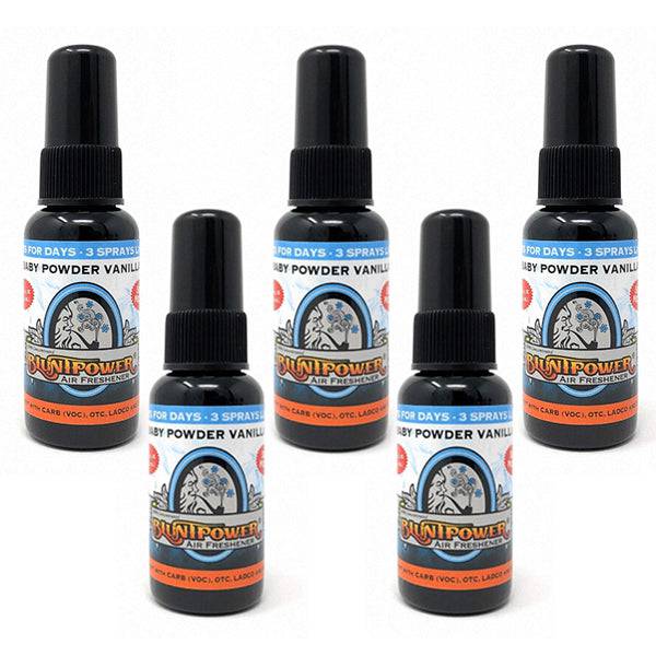Baby Powder Vanilla Spray Air Freshener Bundle (5 Pack) - BluntPower Air Freshener