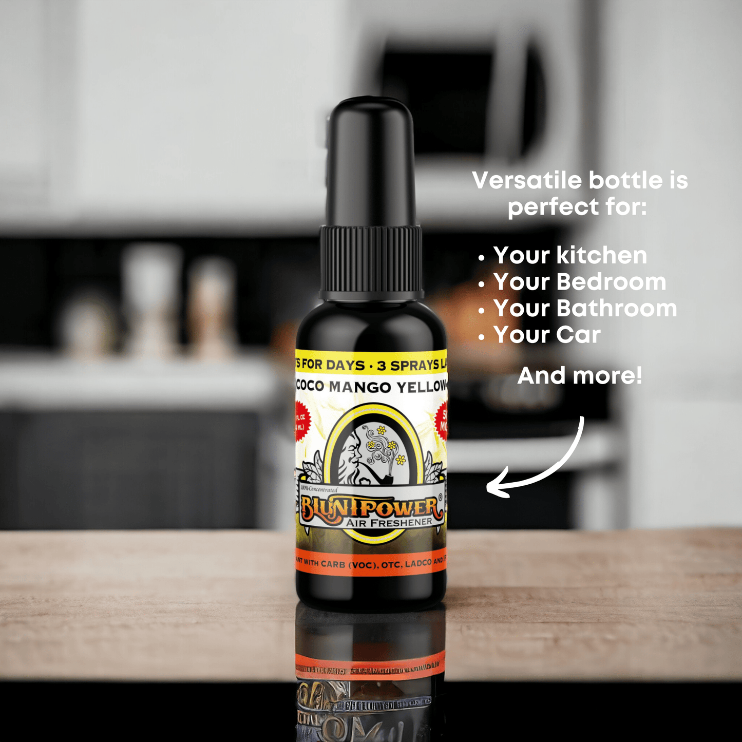 Coco Mango Yellow Air Freshener Spray - BluntPower Air Freshener