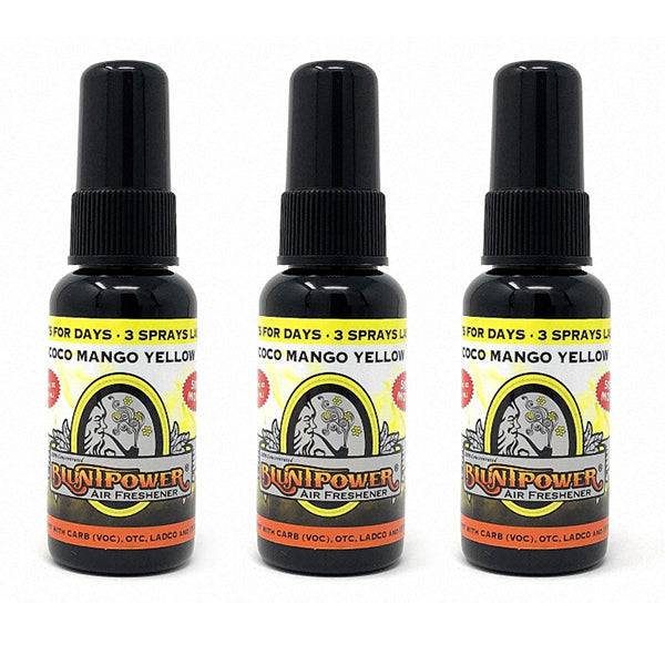 Coco Mango Yellow Spray Air Freshener Bundle (3 Pack) - BluntPower Air Freshener
