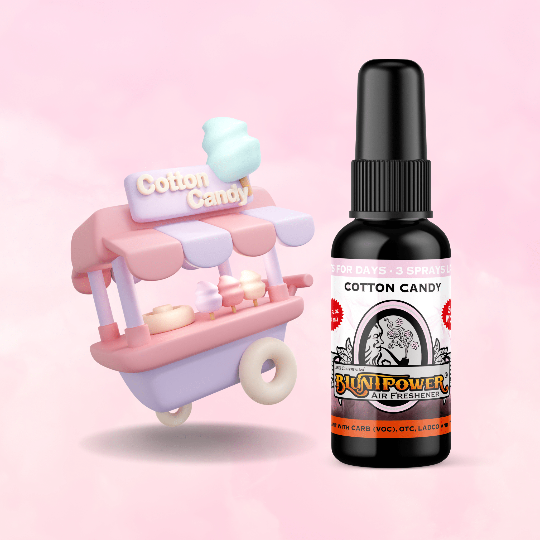 BluntPower Air Freshener - Cotton Candy Scent 1.5floz BluntPower Air Freshener - Cotton Candy Scent 1.5floz