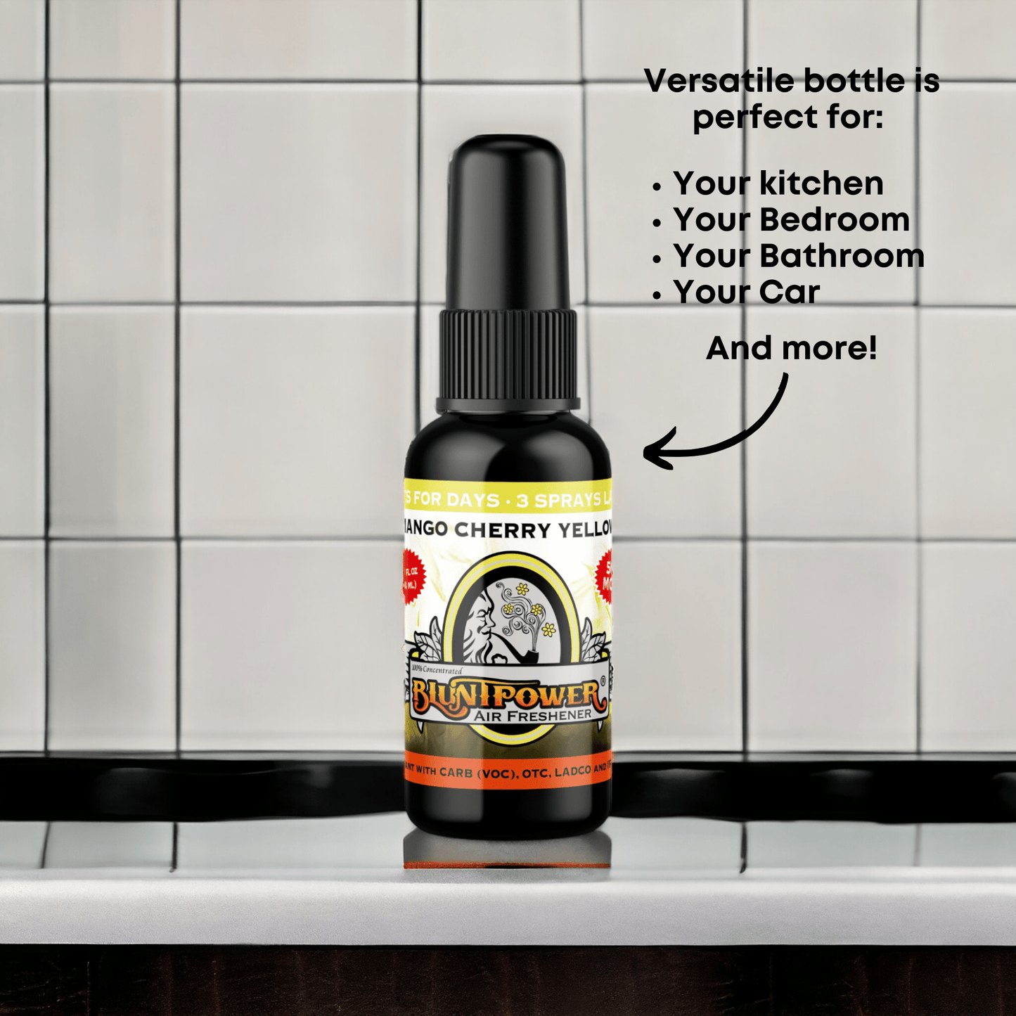 Mango Cherry Yellow Air Freshener Spray - BluntPower Air Freshener