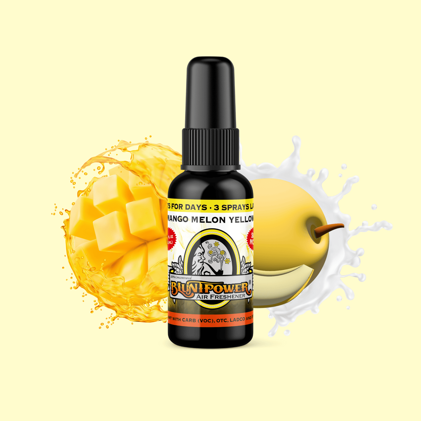 Mango Melon Yellow Air Freshener Spray - BluntPower Air Freshener