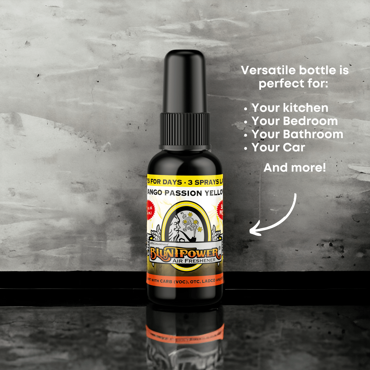 Mango Passion Yellow Air Freshener Spray - BluntPower Air Freshener