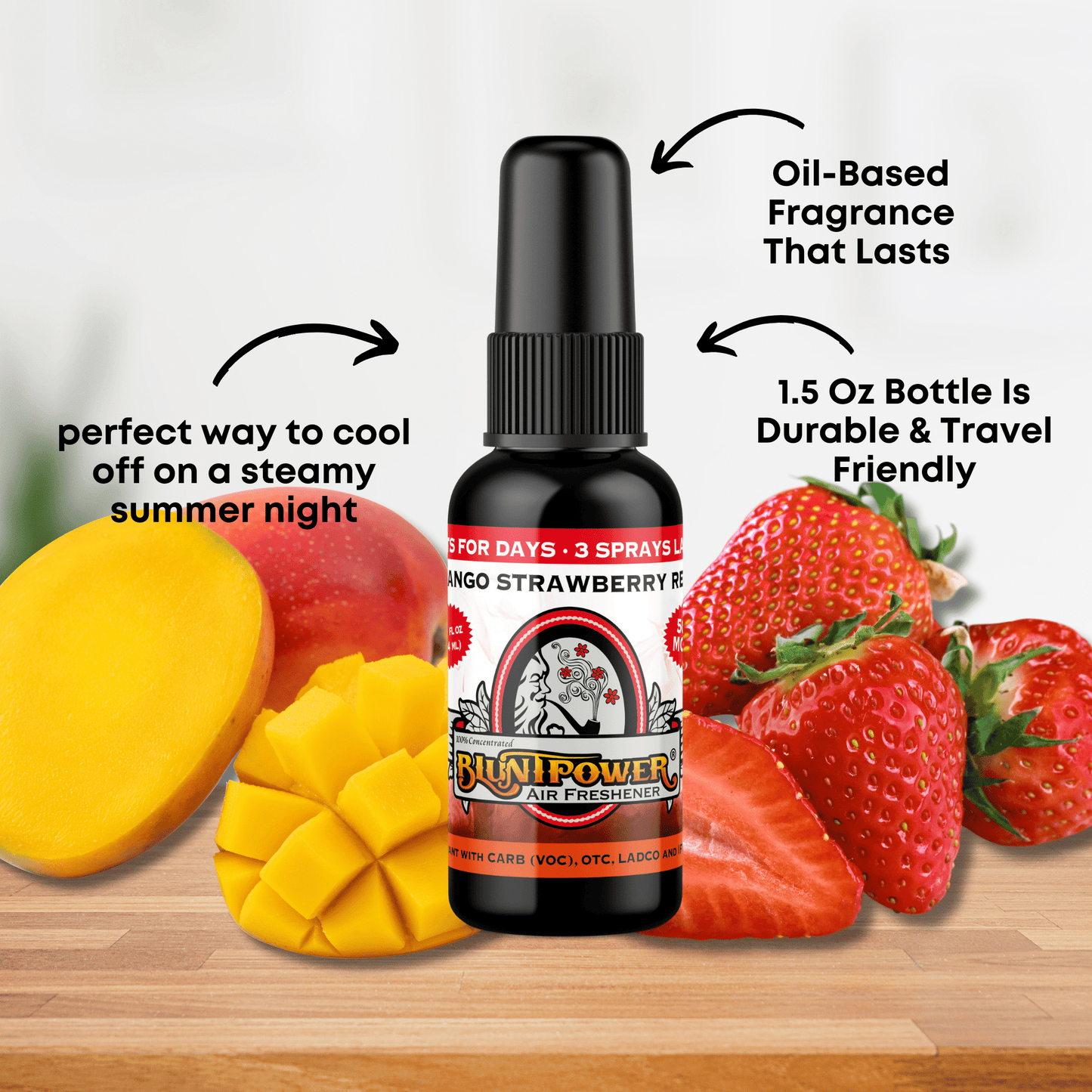 Mango Strawberry Red Air Freshener Spray - BluntPower Air Freshener