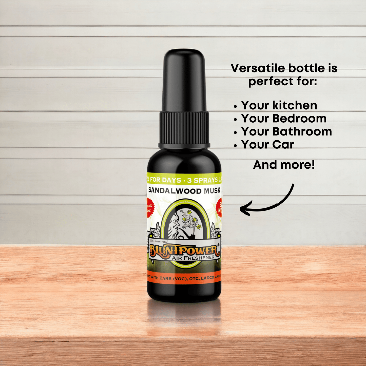 Sandalwood & Musk Air Freshener Spray - BluntPower Air Freshener