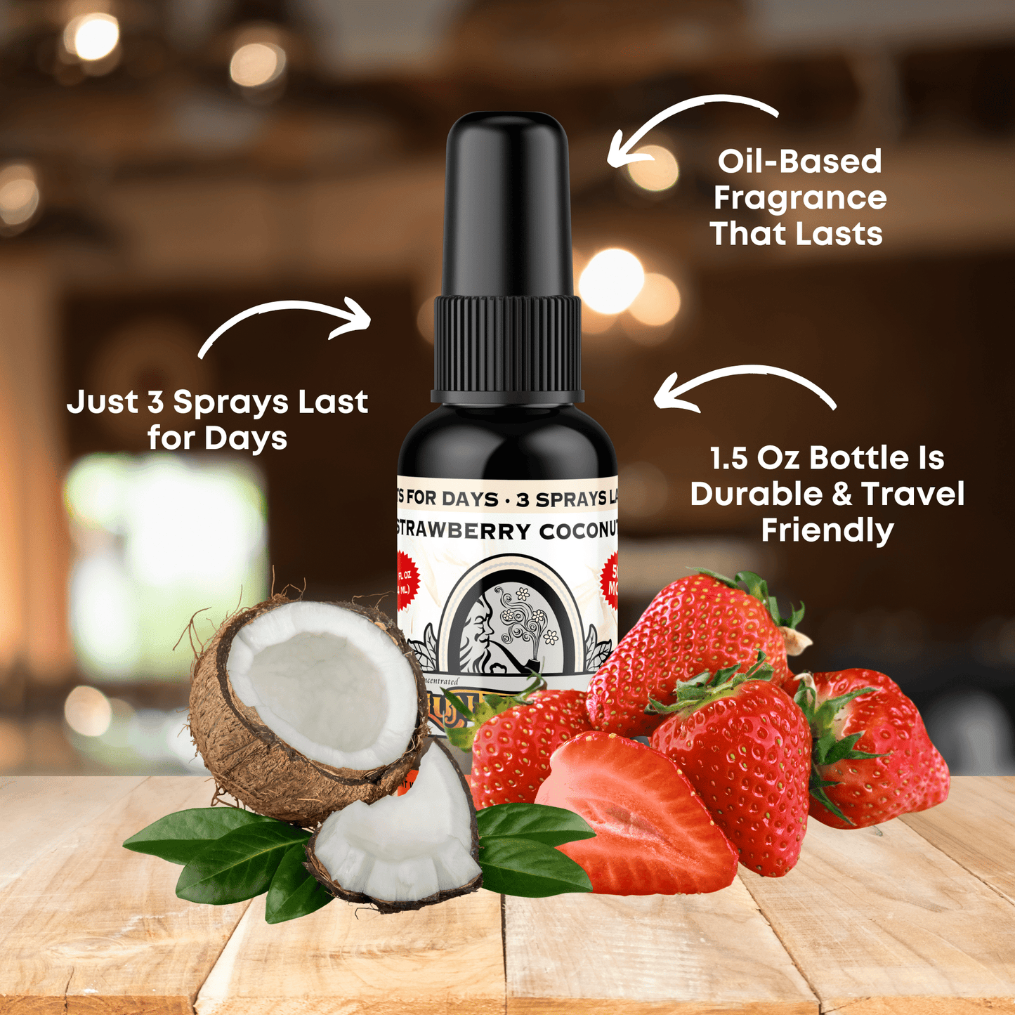 Strawberry Coconut Air Freshener Spray - BluntPower Air Freshener