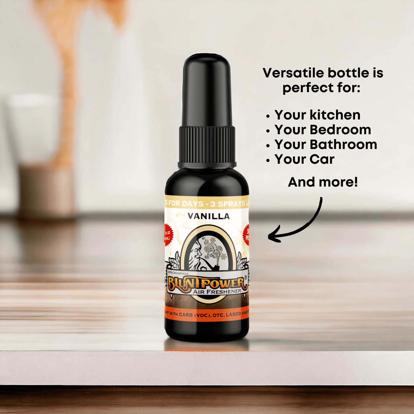 Vanilla Air Freshener Spray - BluntPower Air Freshener