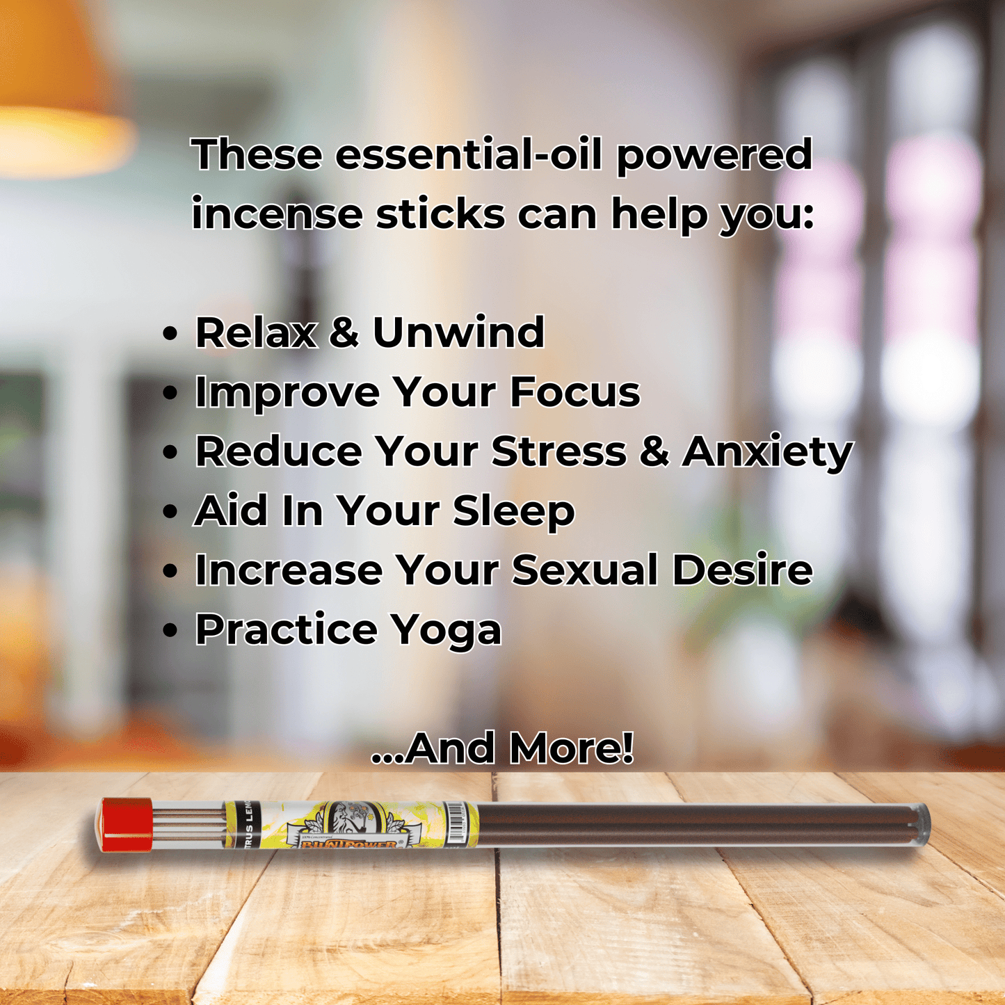 Citrus Lemon Long Incense Sticks - BluntPower Air Freshener