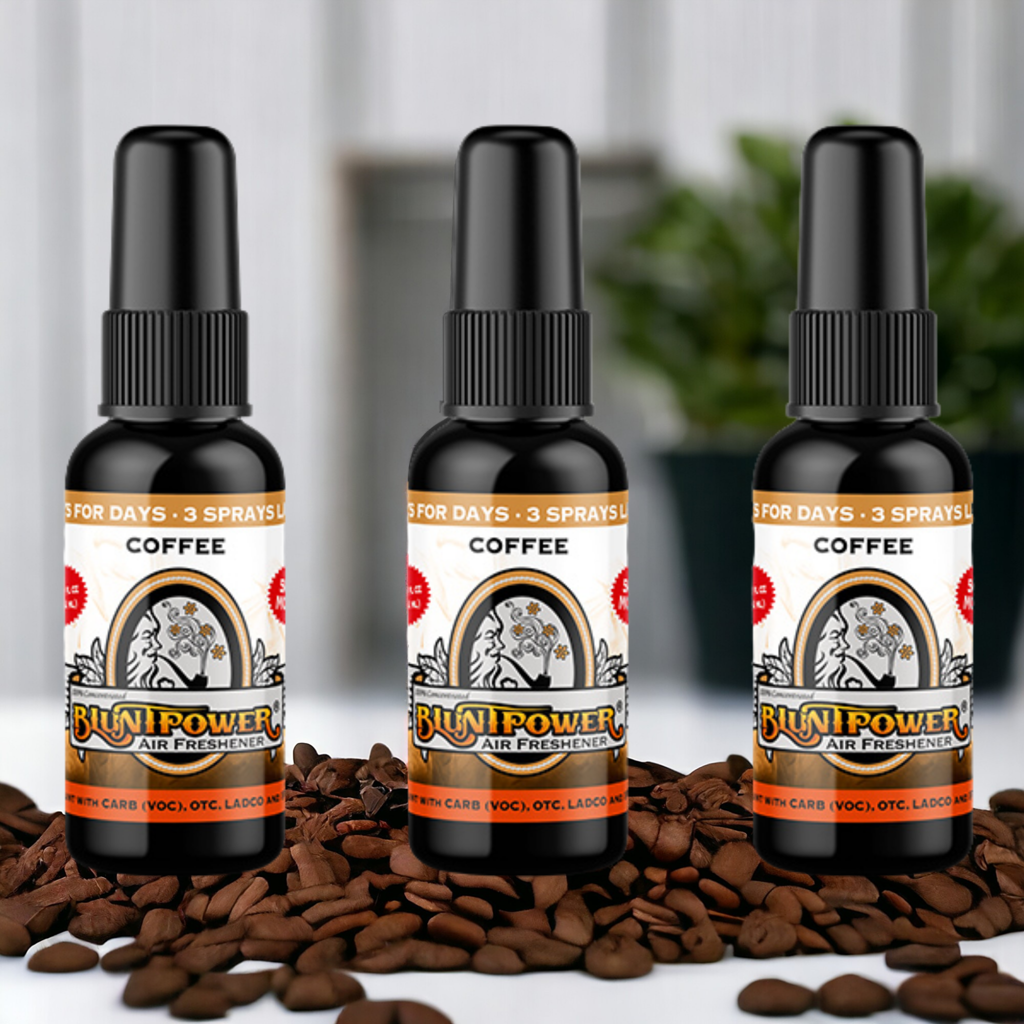 Coffee Spray Air Freshener Bundle (3 Pack) - BluntPower Air Freshener