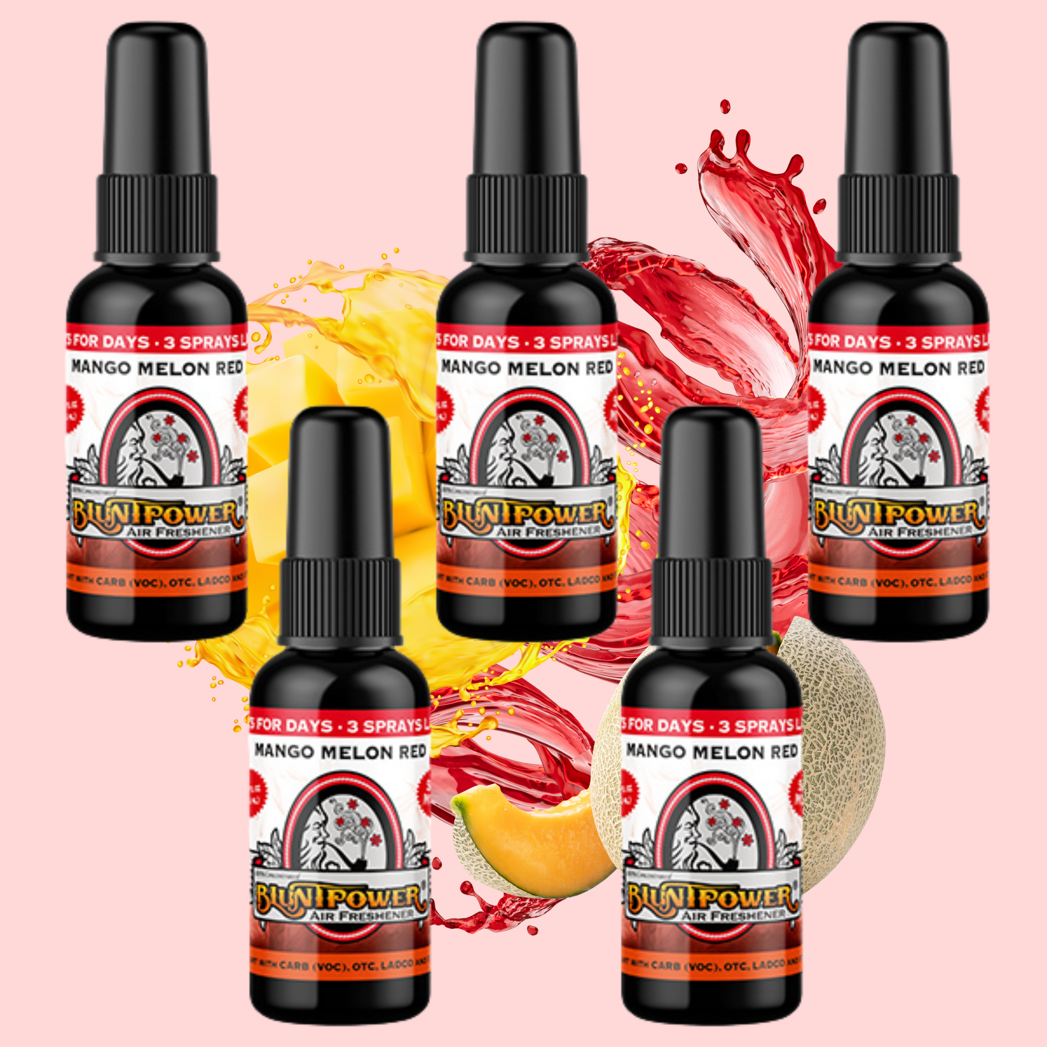 Mango Melon Red Air Freshener Spray - BluntPower Air Freshener
