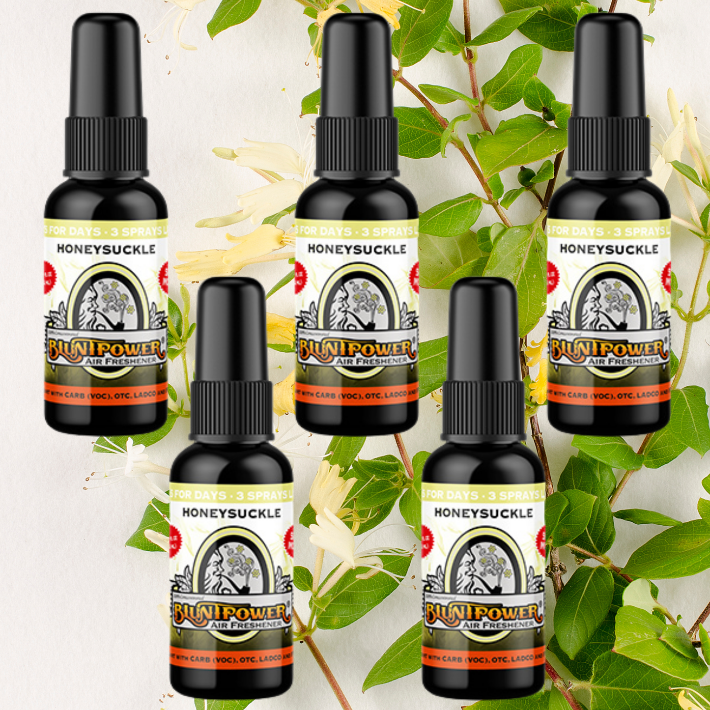 Honeysuckle Spray Air Freshener Bundle (5 Pack) - BluntPower Air Freshener