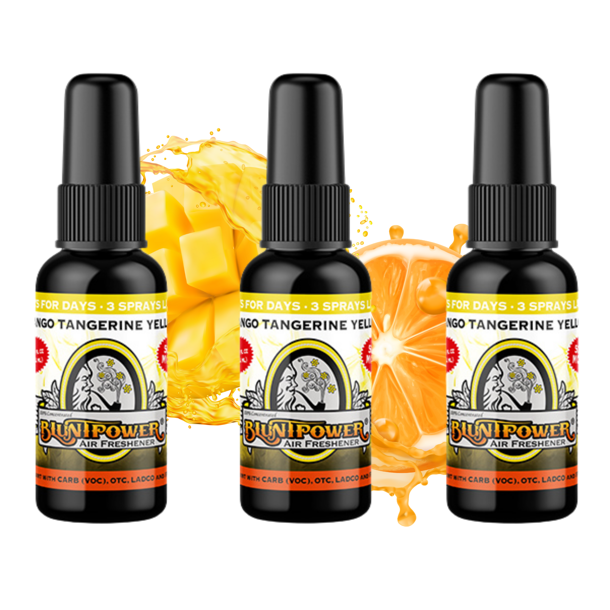 Mango Tangerine Yellow Air Freshener Bundle (3 Pack) - BluntPower Air Freshener