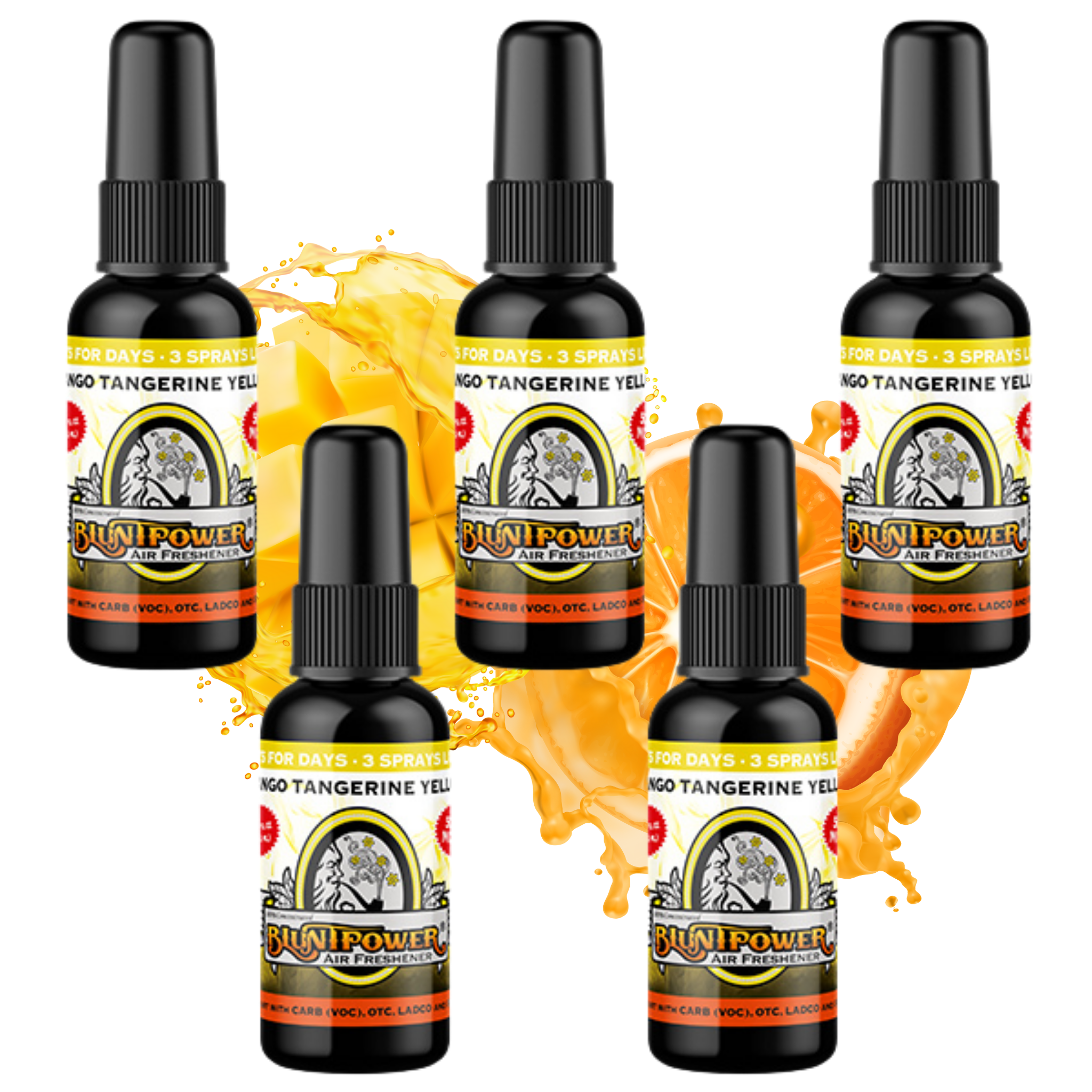 Mango Tangerine Yellow Air Freshener Spray - BluntPower Air Freshener