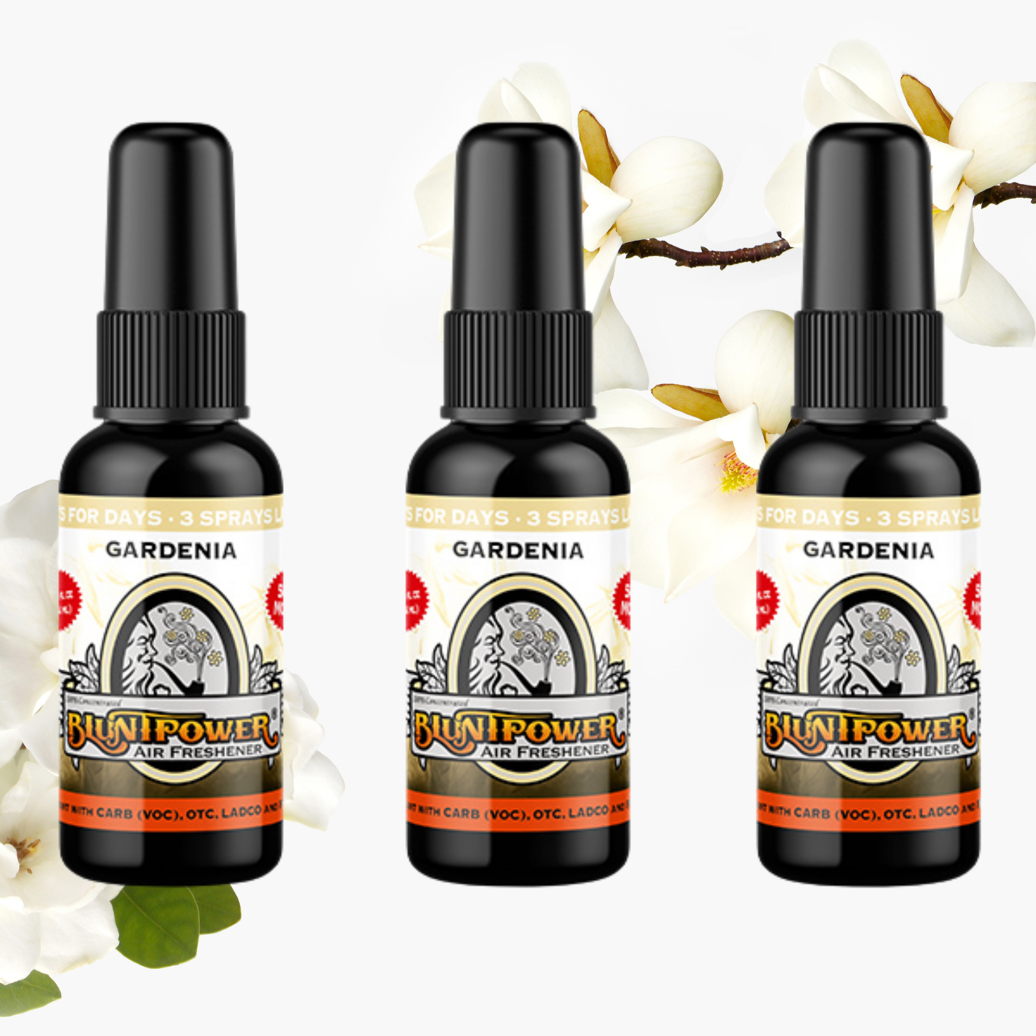 Gardenia Spray Air Freshener Bundle (3 Pack) - BluntPower Air Freshener