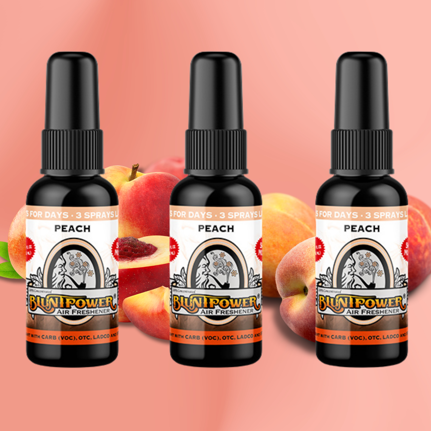 Peach Air Freshener Bundle (3 Pack) - BluntPower Air Freshener