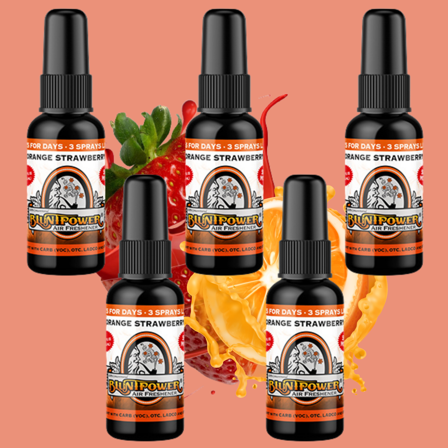 Orange Strawberry Air Freshener Spray - BluntPower Air Freshener