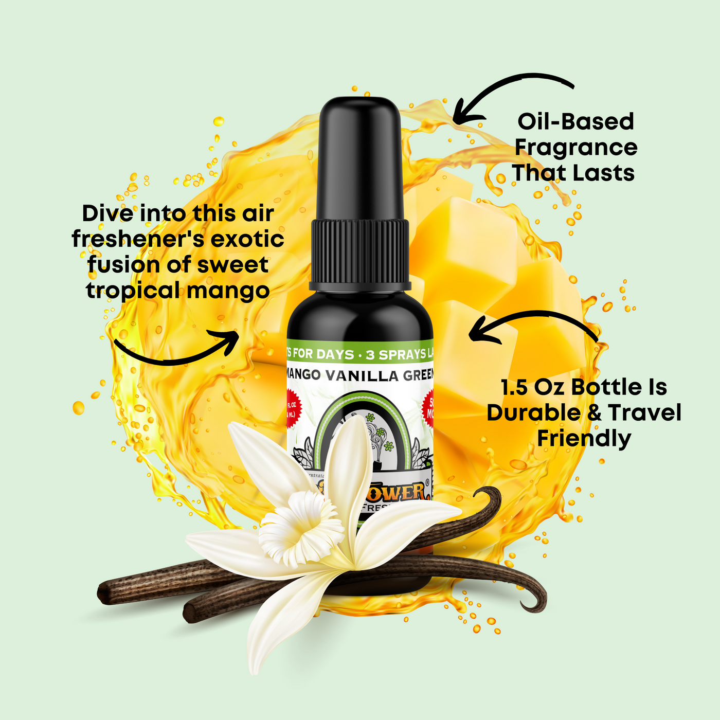 Mango Vanilla Green Air Freshener Spray