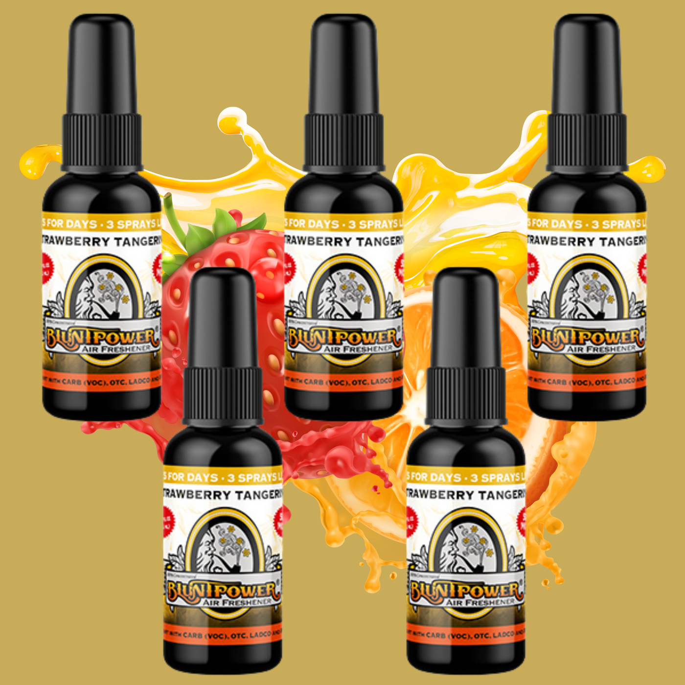 Strawberry Tangerine Air Freshener Bundle (5 Pack) - BluntPower Air Freshener